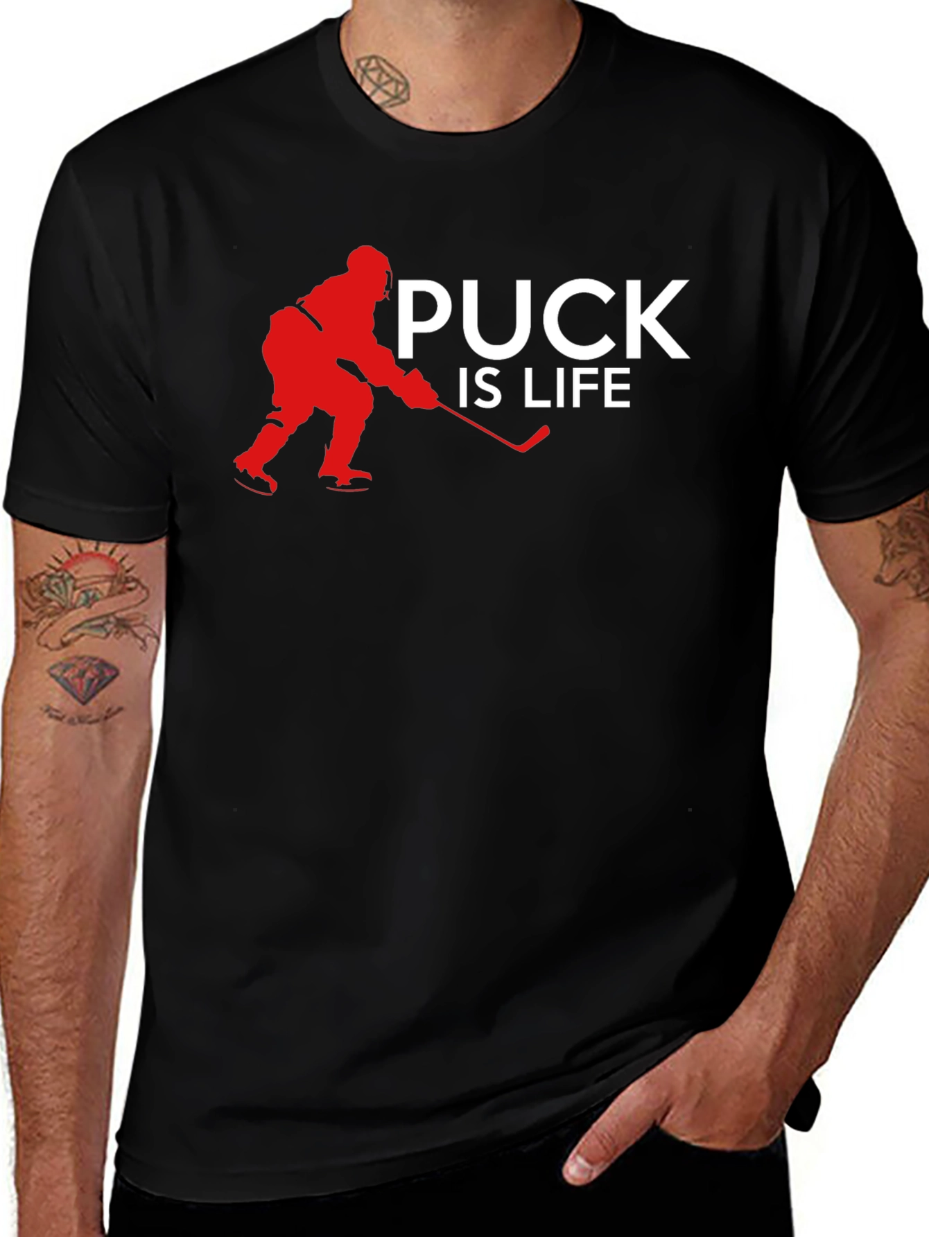 Variant 6 of Puck is Life Graphic Tee Hockey Fan T-Shirt