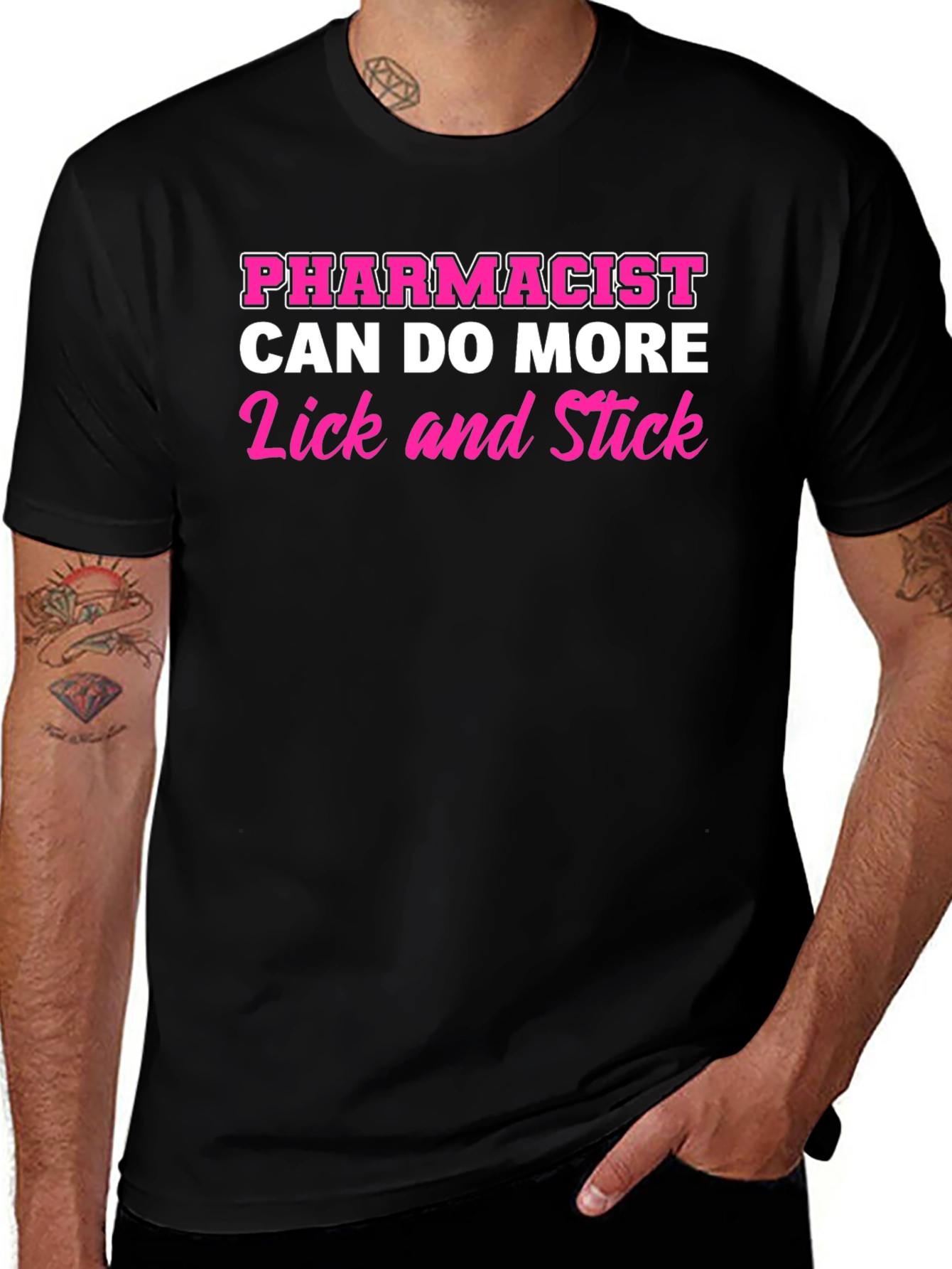 Variant 19 of Pharmacist Lick and Stick Graphic T-Shirt