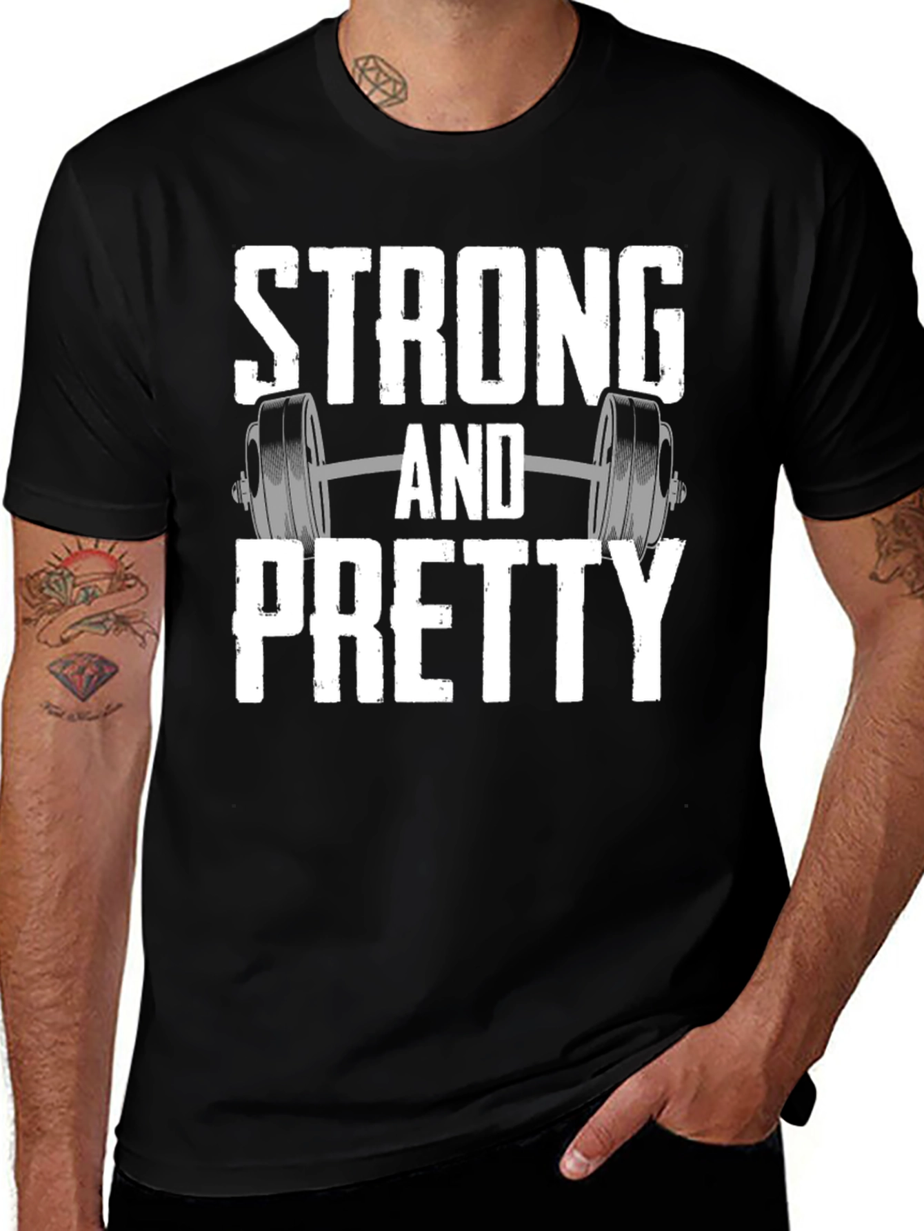 Variant 11 of Strong and Pretty Workout T-Shirt