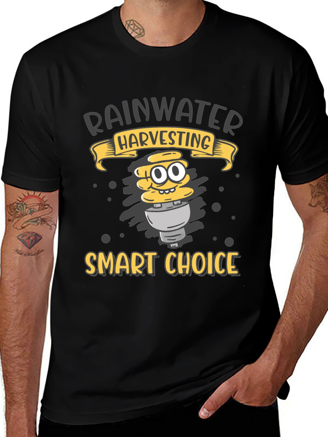 Variant 12 of Rainwater Harvesting Smart Choice Graphic T-Shirt