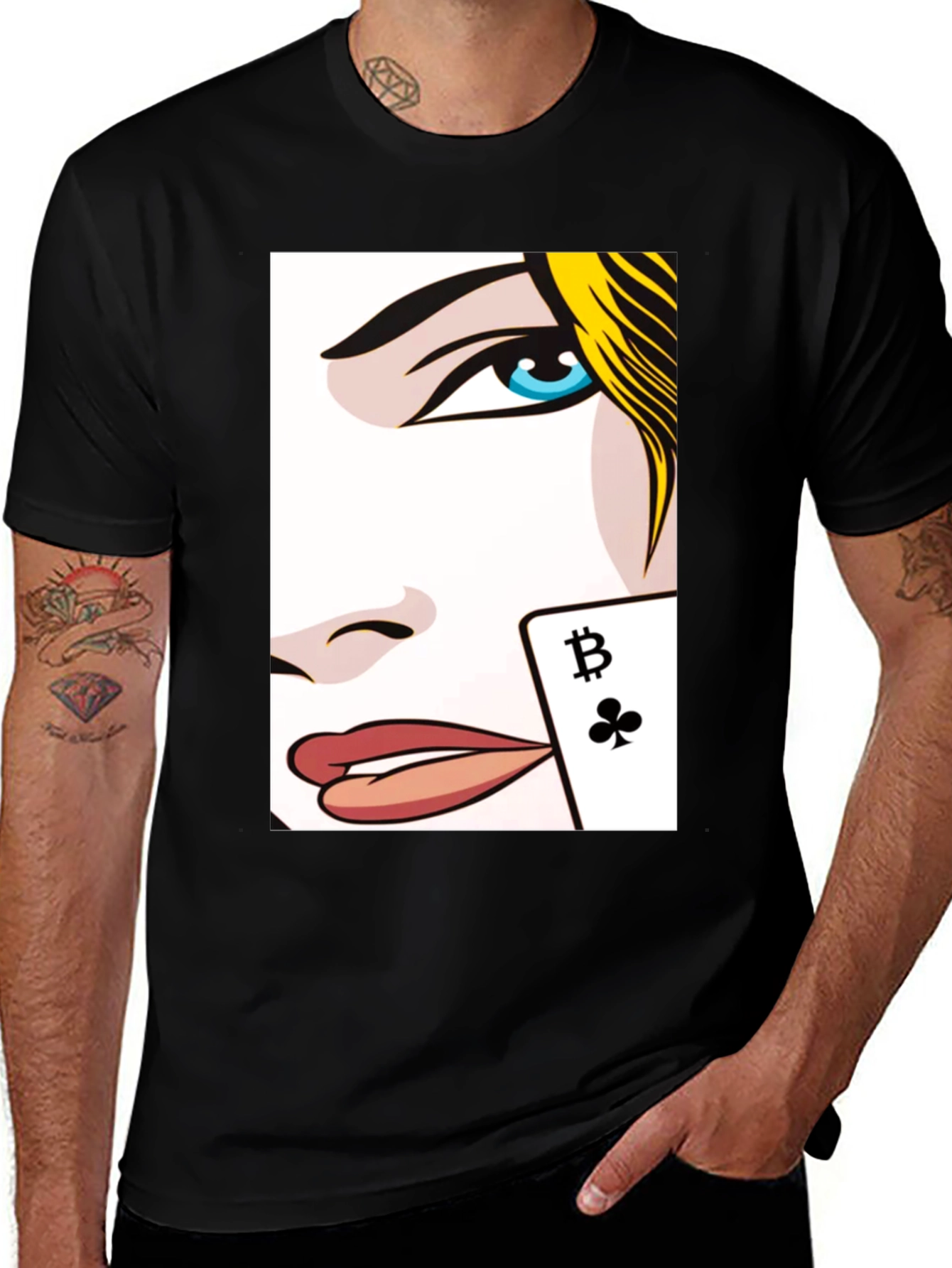 Variant 13 of Pop Art Bitcoin Ace T-Shirt