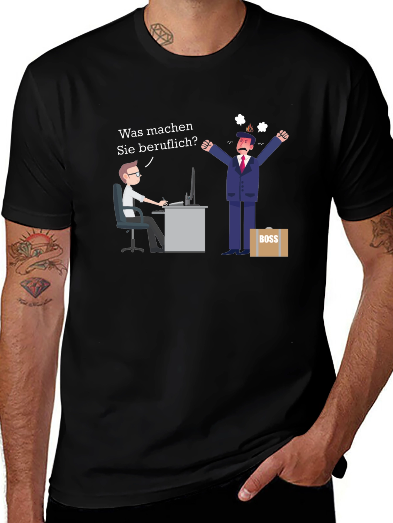 Variant 4 of Funny Job T-Shirt - Was machen Sie beruflich?