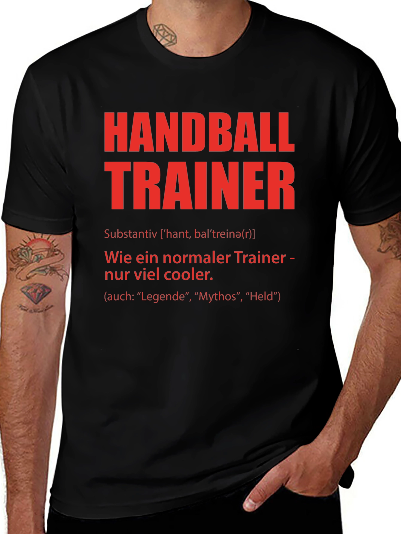 Handball Trainer T-Shirt - Cool German Slogan Tee