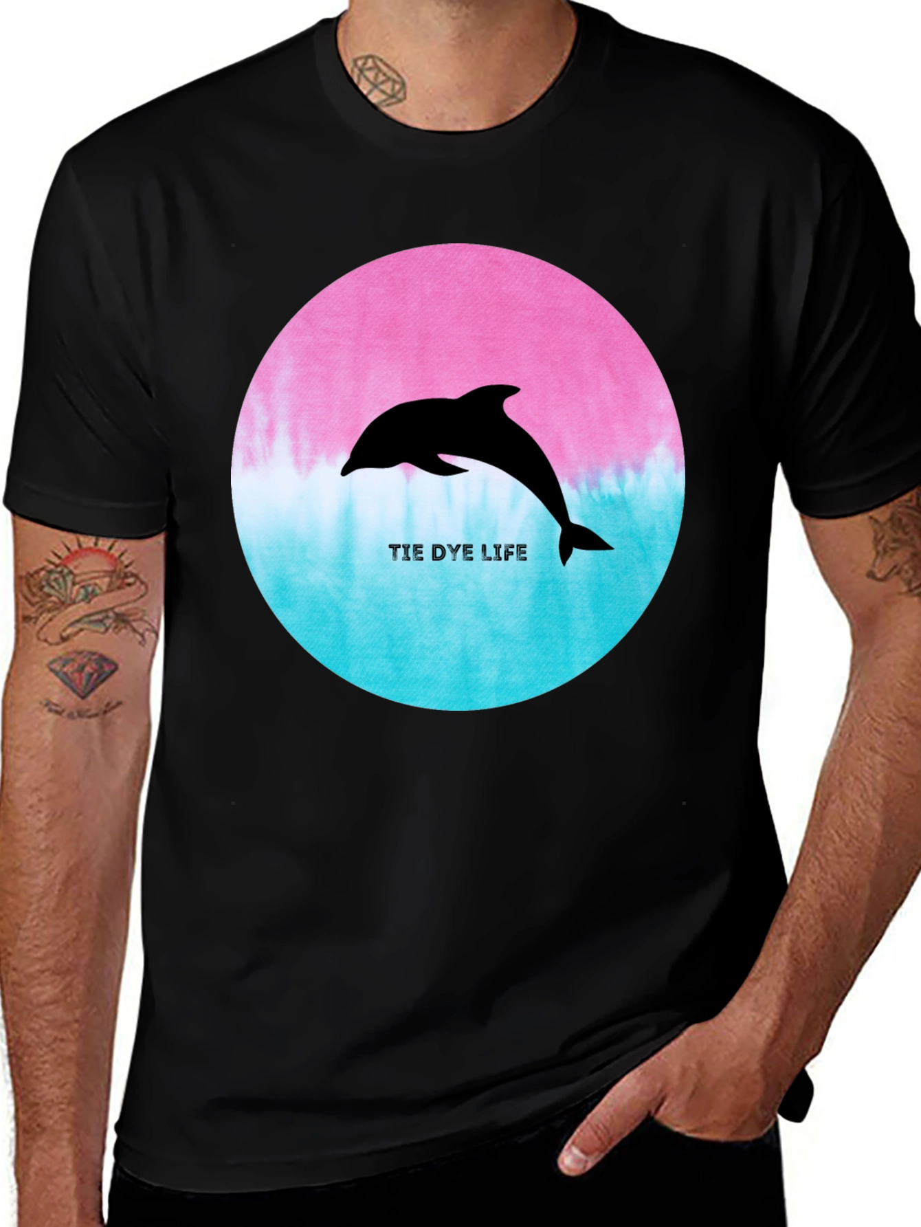 Variant 12 of Tie Dye Life Dolphin T-Shirt