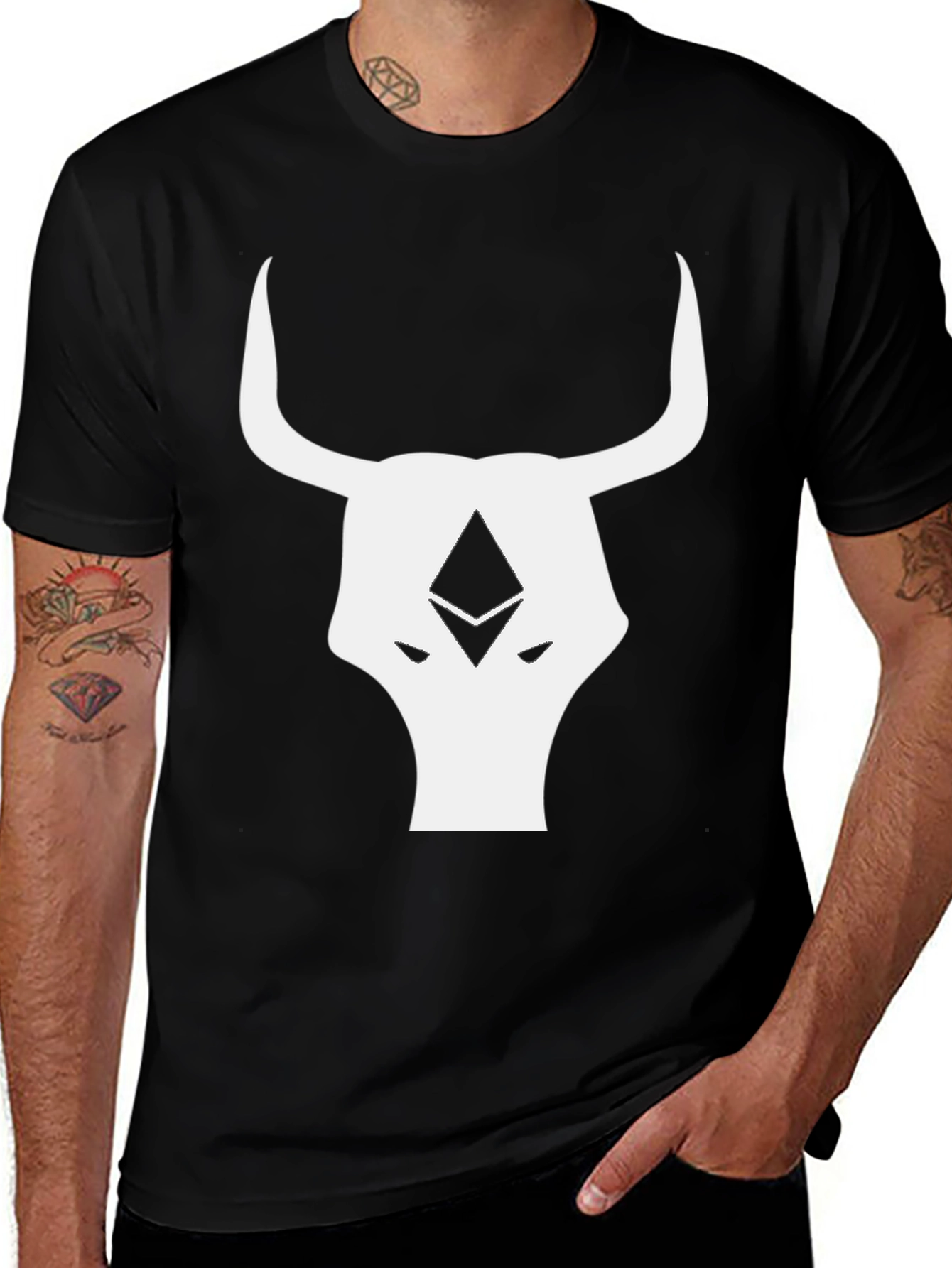 Variant 25 of Black Bull Ethereum Graphic T-Shirt