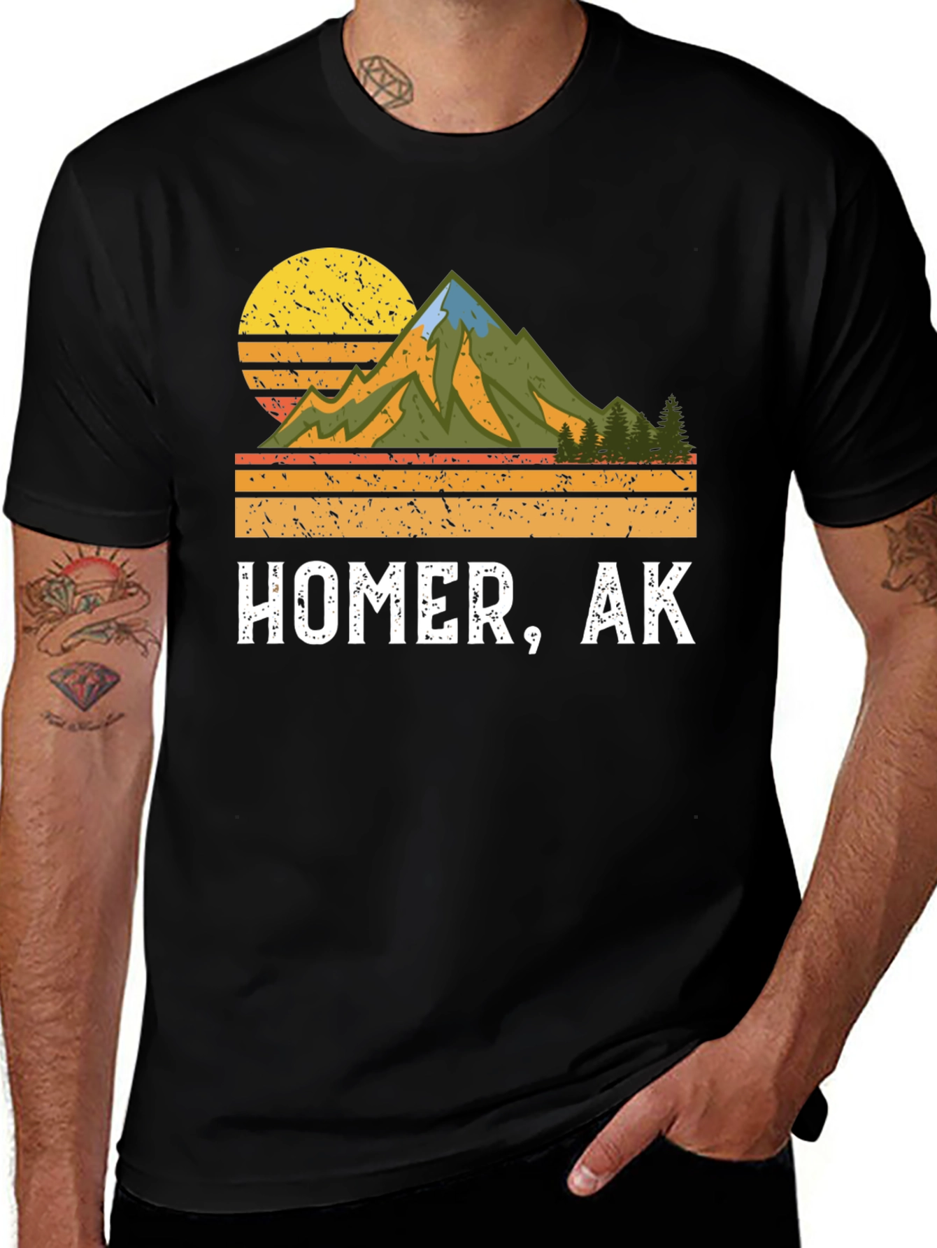 Variant 11 of Homer, AK Mountain Graphic Tee