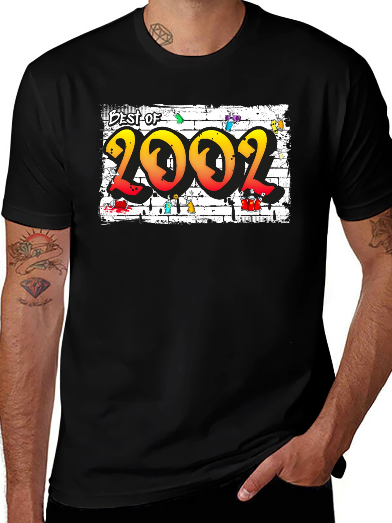 Variant 3 of Best of 2002 Graffiti Style Black T-Shirt