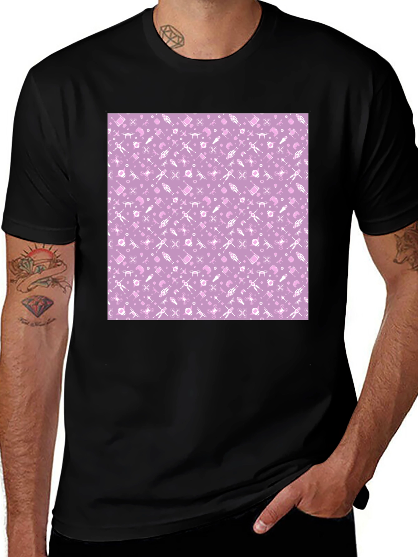 Variant 10 of Lilac Patterned T-Shirt