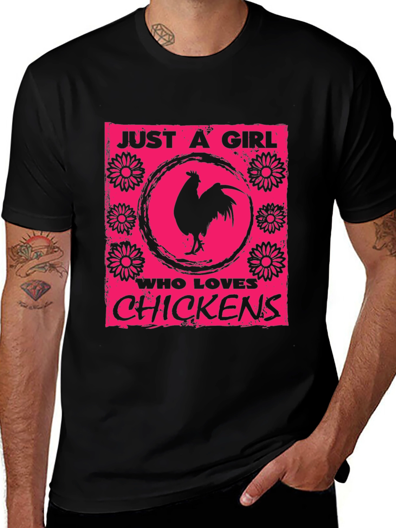 Variant 14 of Just A Girl Who Loves Chickens Graphic T-Shirt