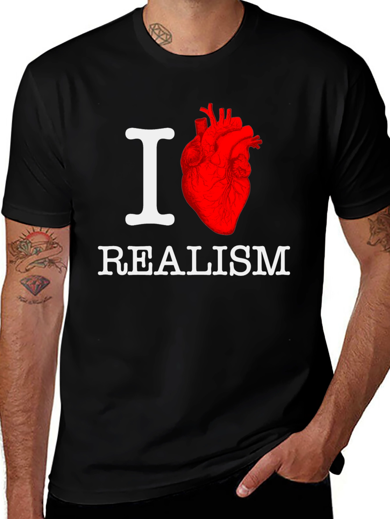 I Heart Realism Graphic Tee - Anatomical Heart T-Shirt