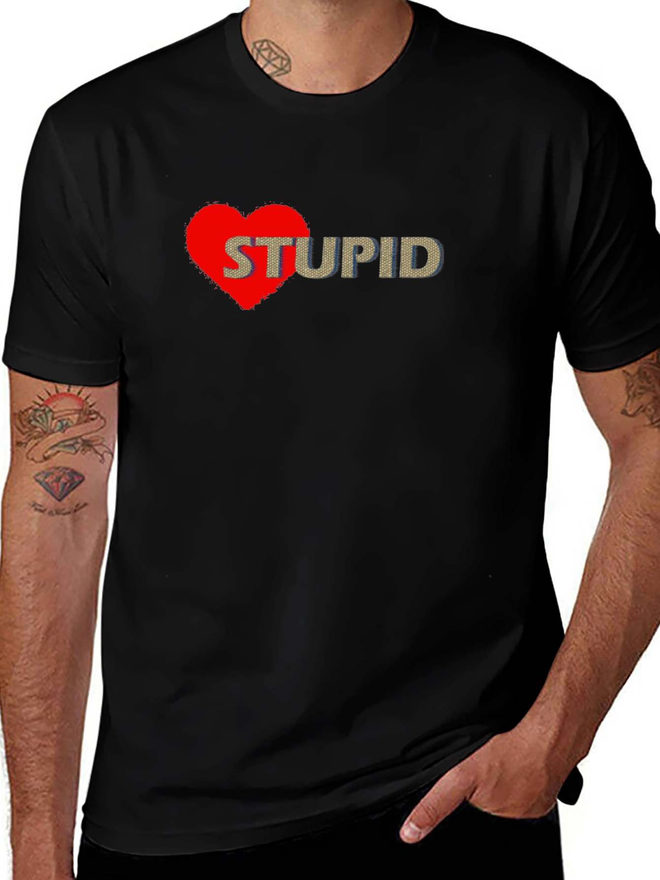 Variant 11 of I Heart Stupid Graphic Tee - Casual Style