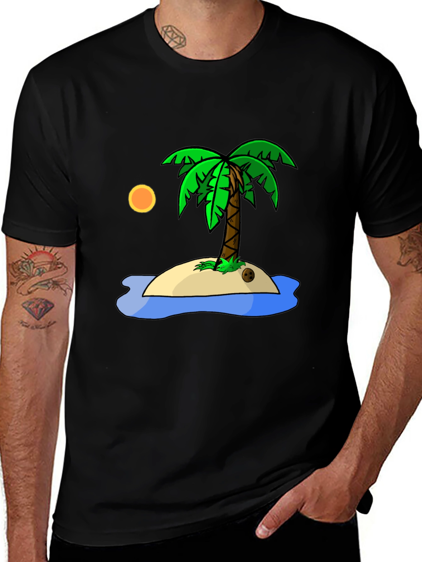 Tropical Island Graphic T-Shirt