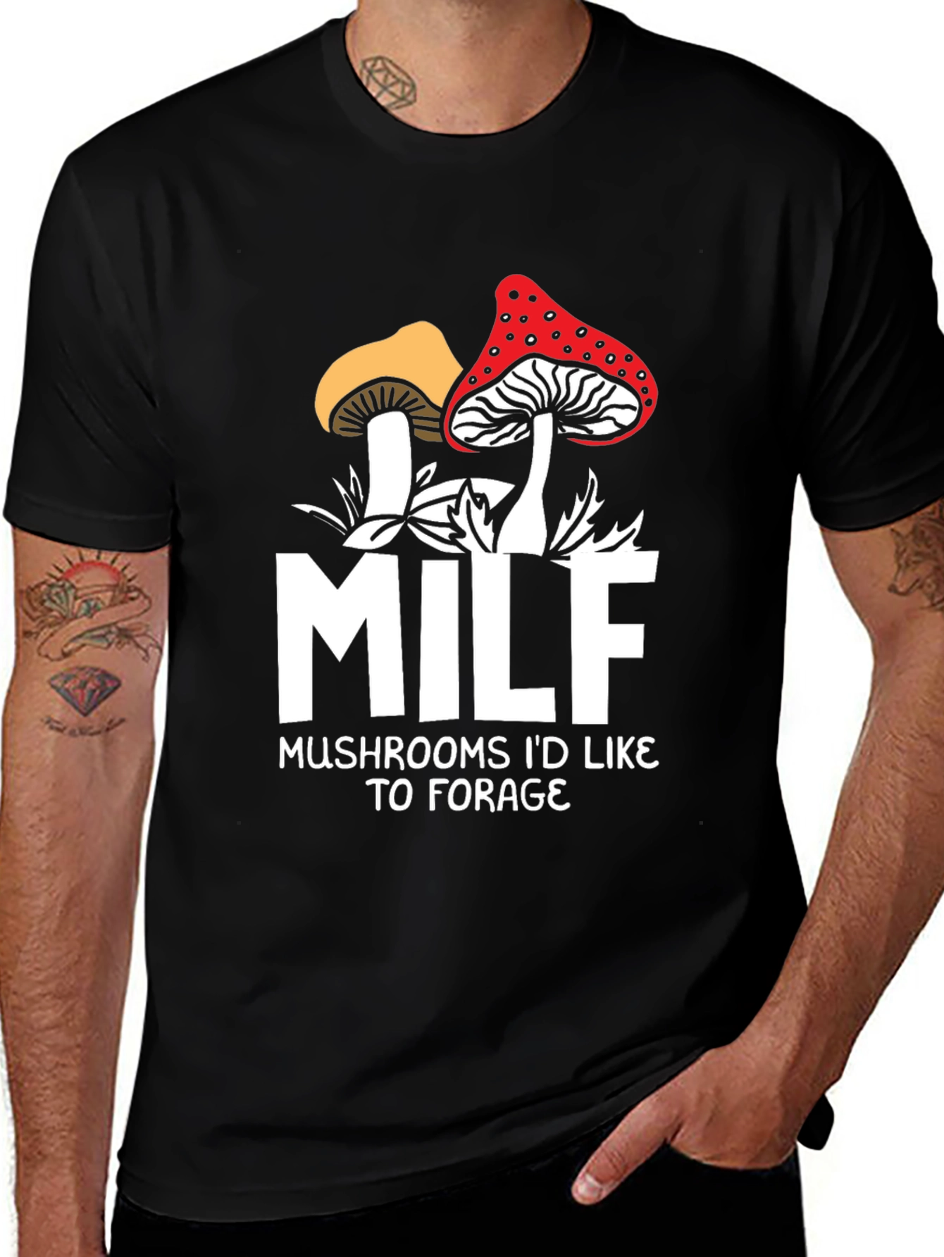 Variant 21 of MILF Mushrooms T-Shirt: Forage Humor Tee