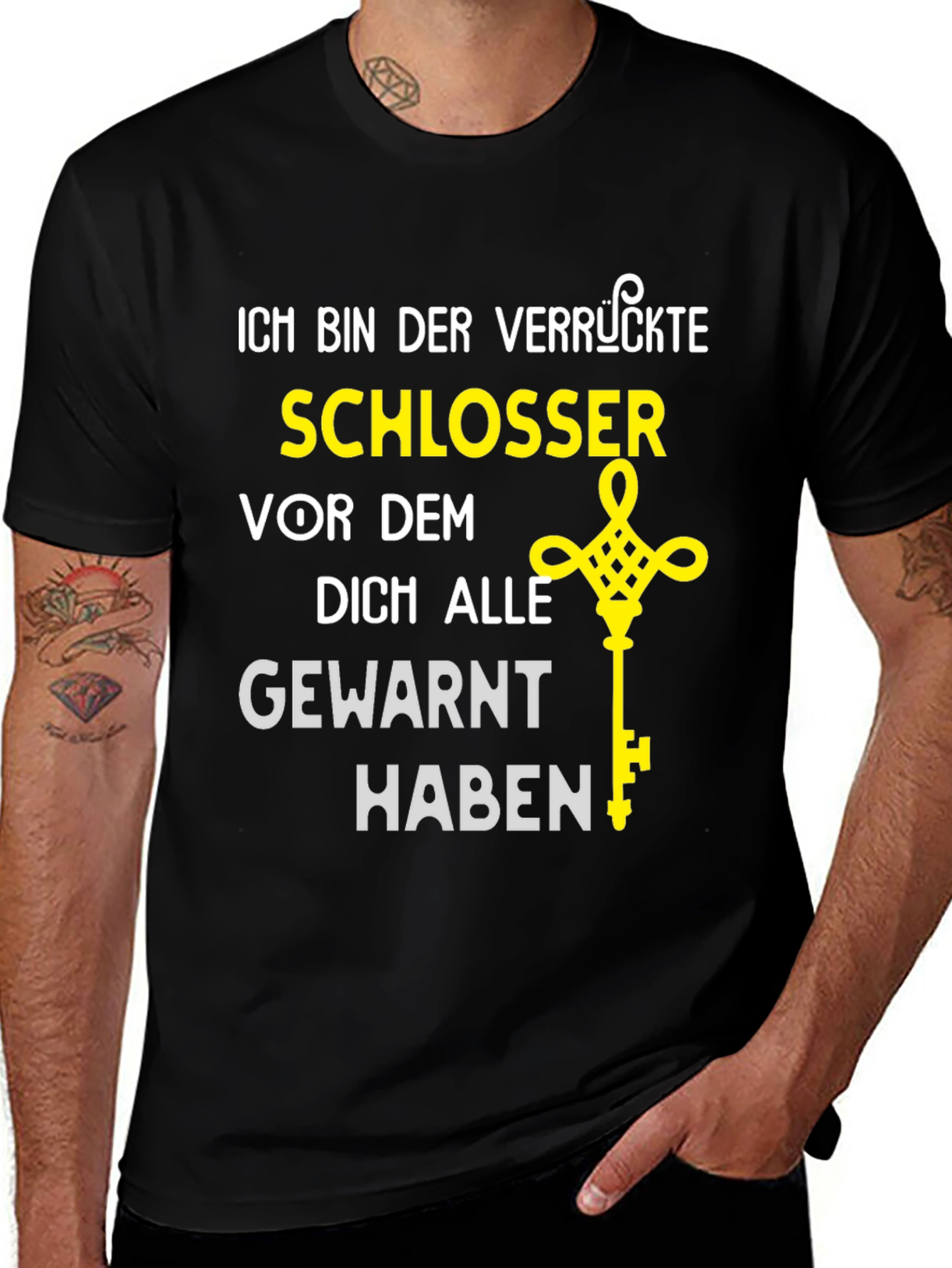 Variant 11 of Funny Locksmith T-Shirt - Ich Bin Der Verrückte Schlosser