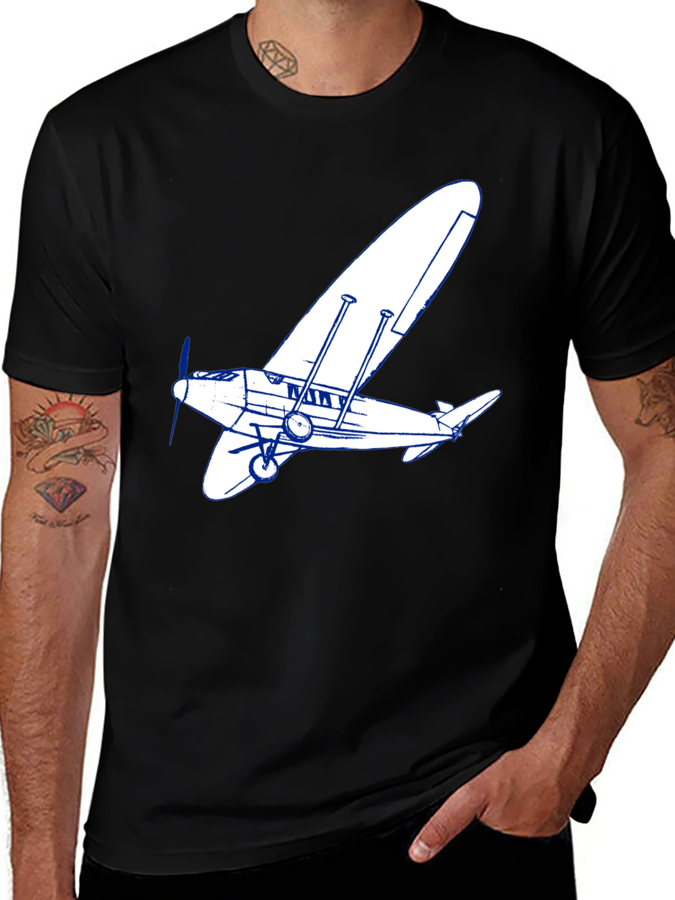 Variant 24 of Vintage Airplane Graphic T-Shirt - Classic Design