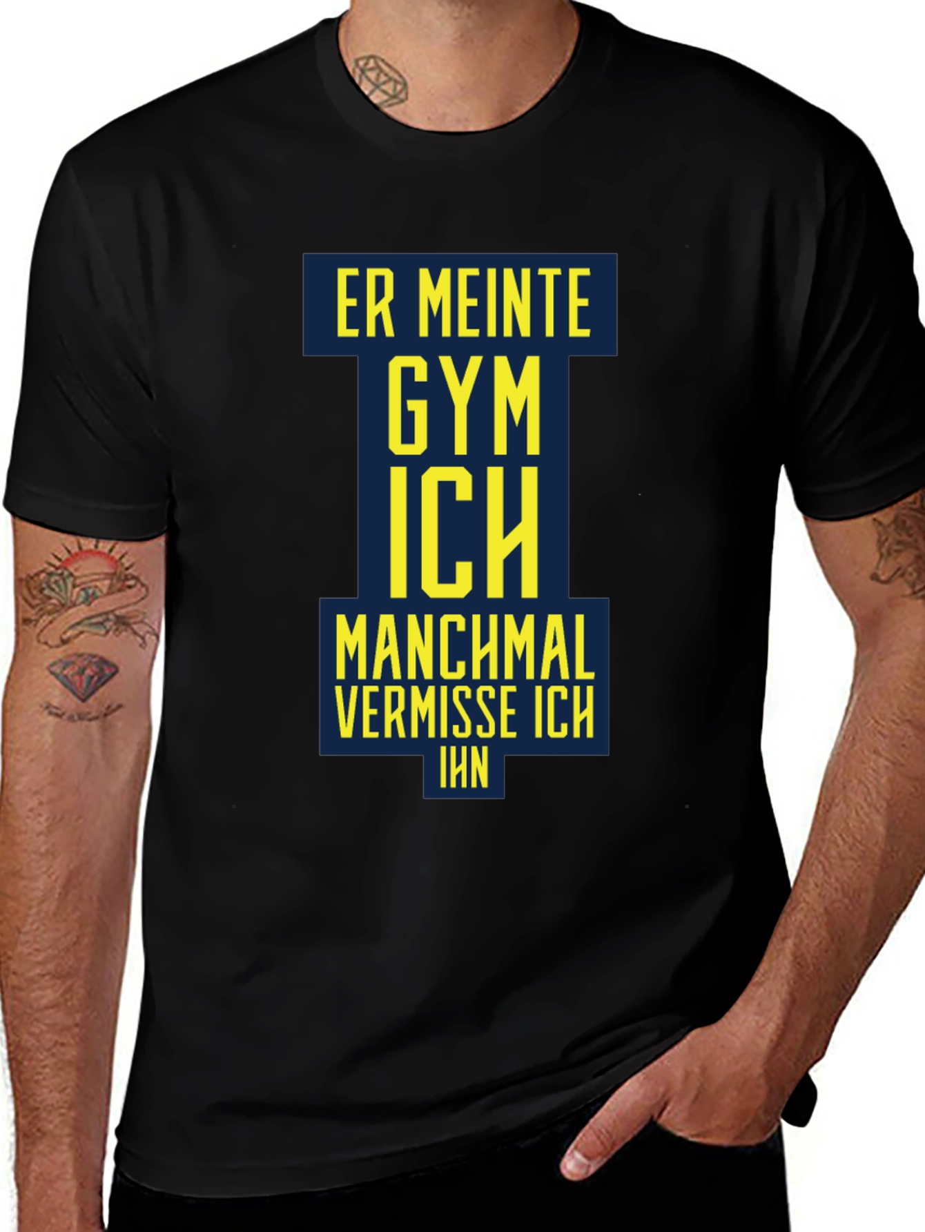 Variant 14 of Men's Black Graphic T-Shirt - Gym Humor