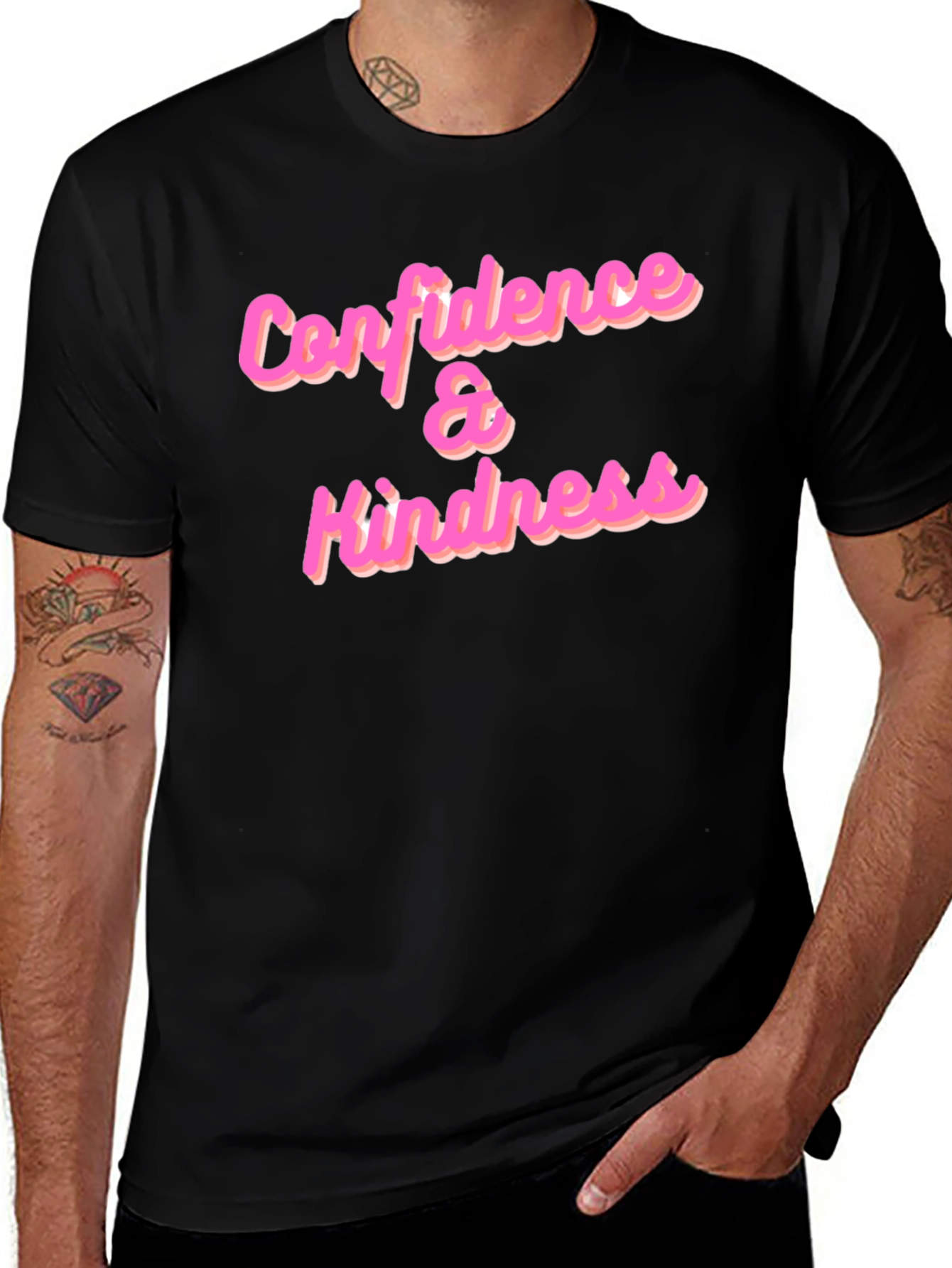 Variant 10 of Confidence & Kindness Black T-Shirt