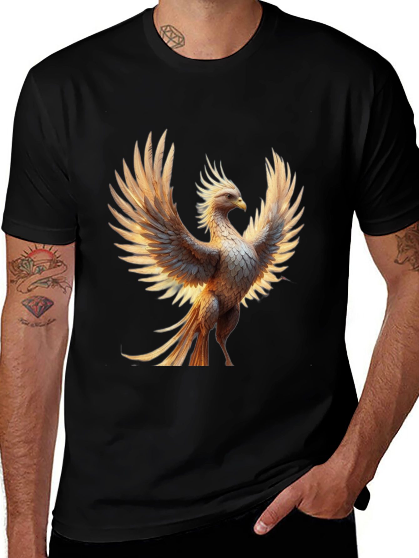 Variant 15 of Phoenix Graphic Black T-Shirt