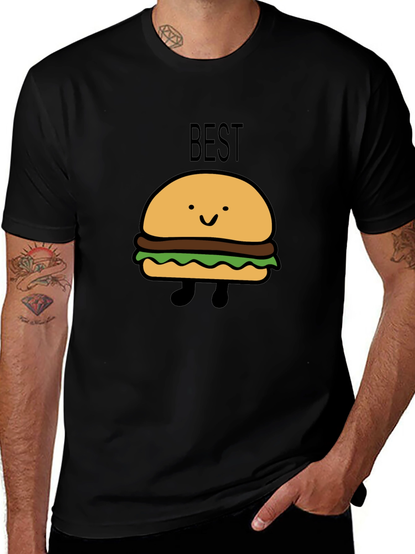 Variant 15 of Best Burger Graphic Tee - Fun Foodie Shirt