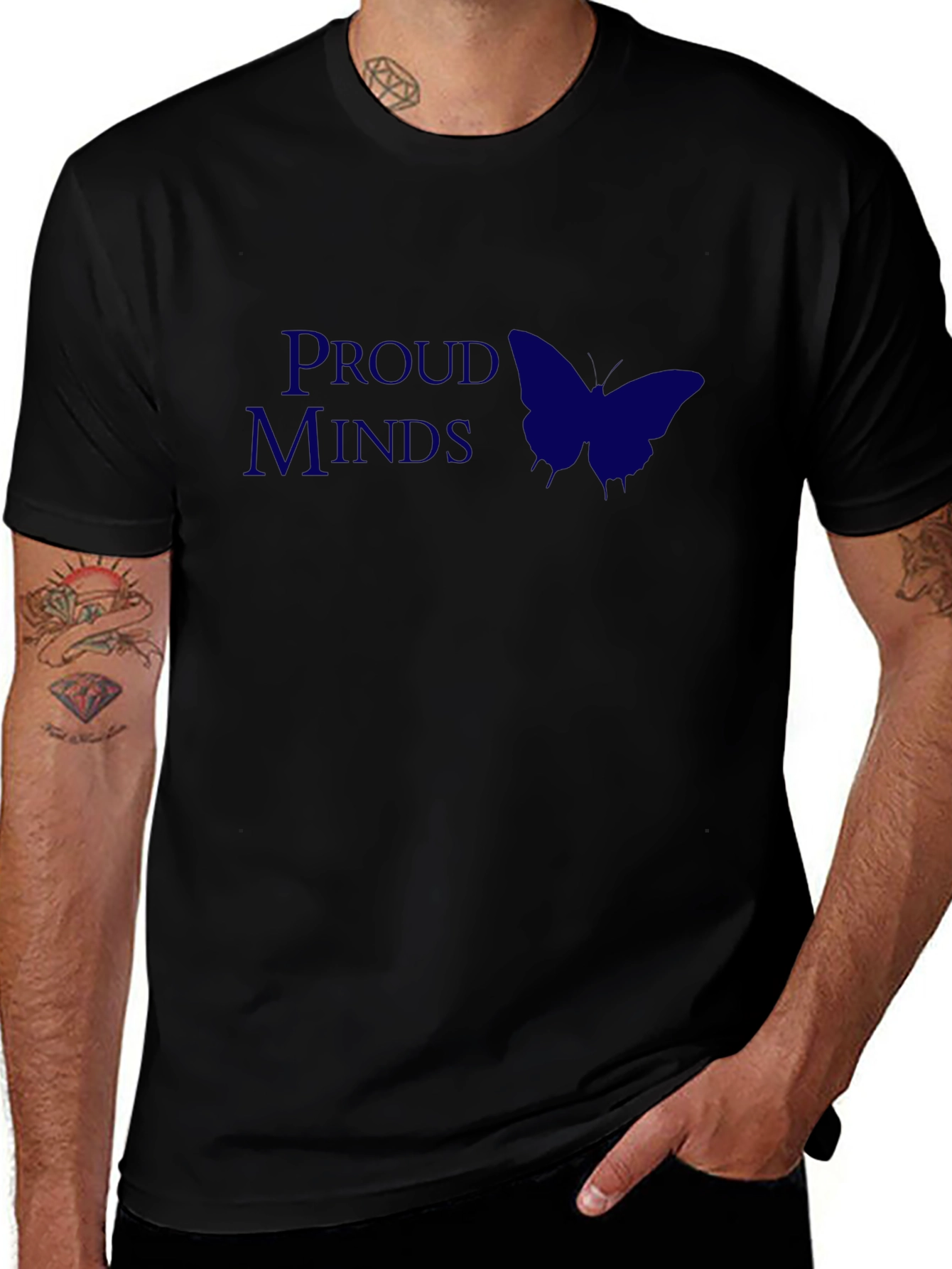 Proud Minds Graphic Tee - Butterfly Design