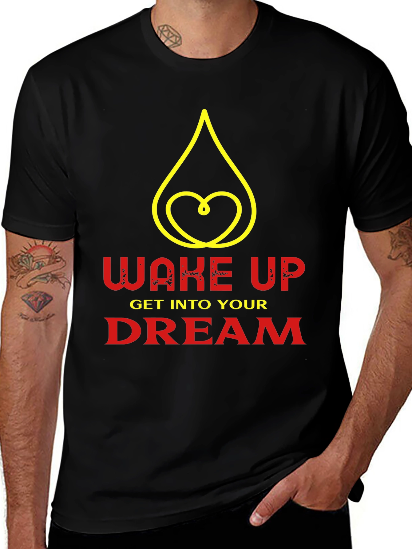 Variant 19 of Wake Up Into Your Dream Black Tee