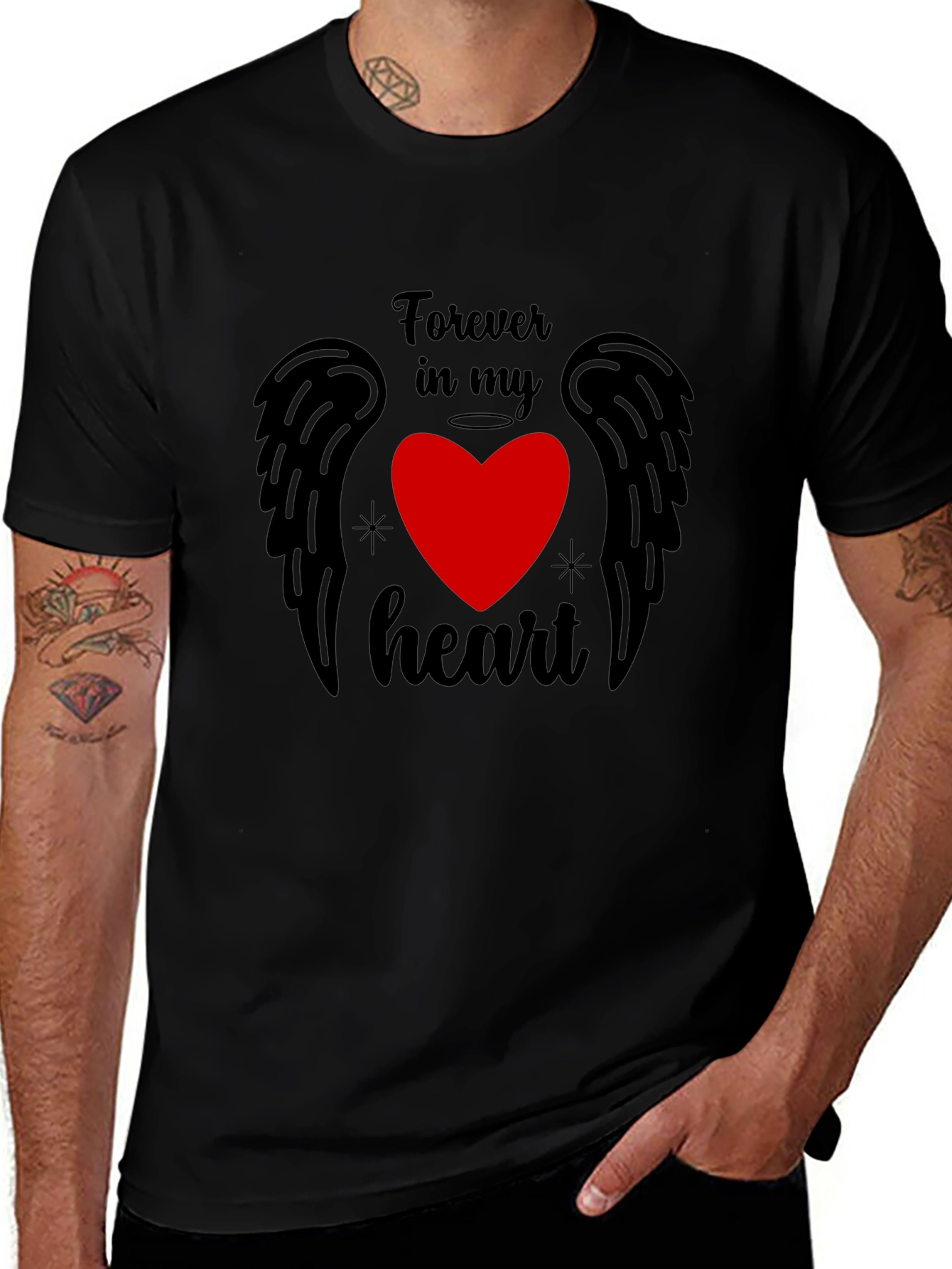 Variant 23 of Forever in My Heart Graphic Tee - Black