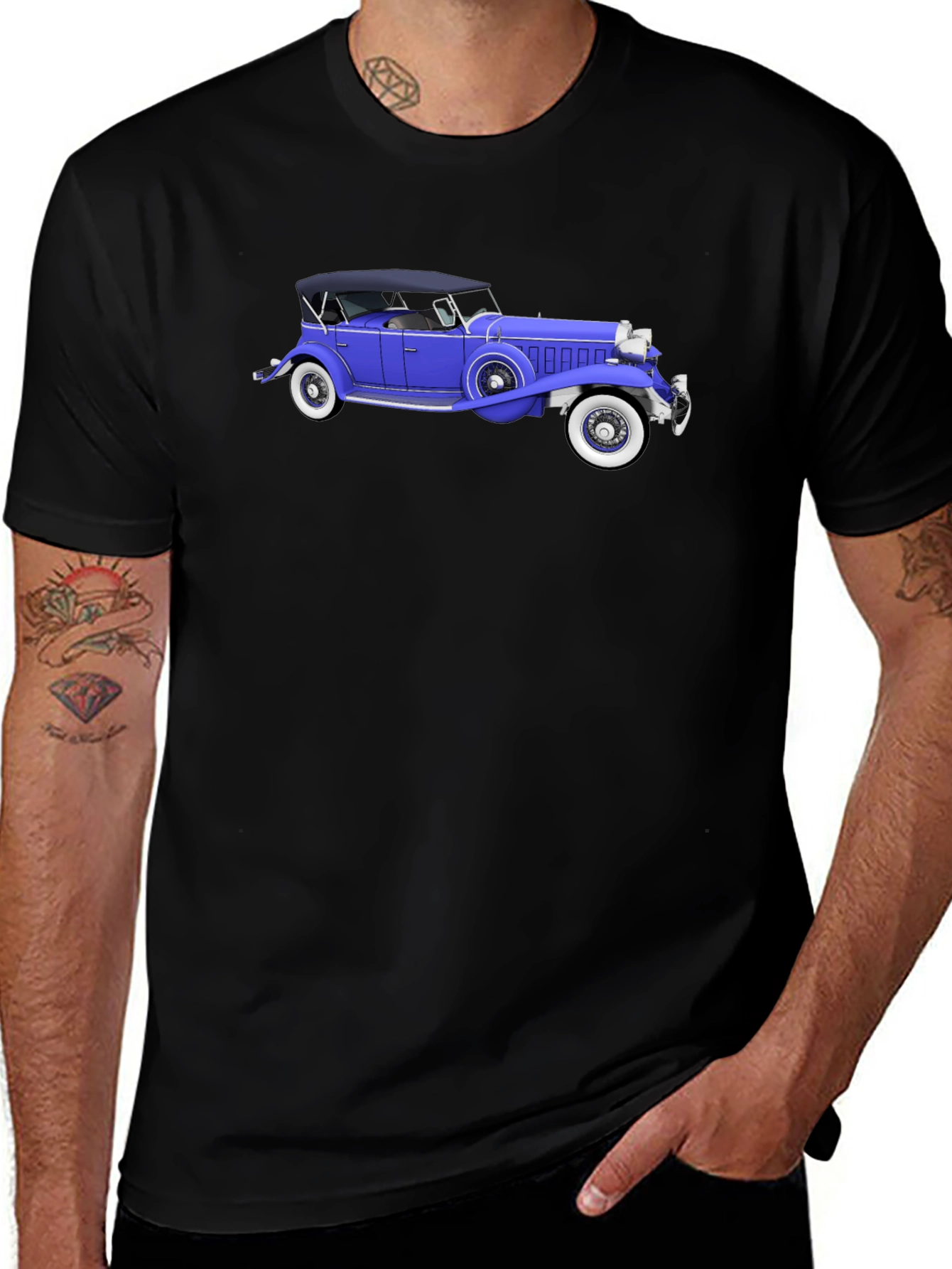 Variant 21 of Classic Car Graphic T-Shirt - Vintage Style