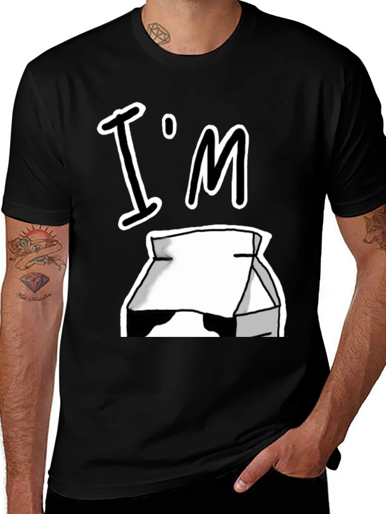 Variant 28 of I'm Moo Milk Box Black T-Shirt