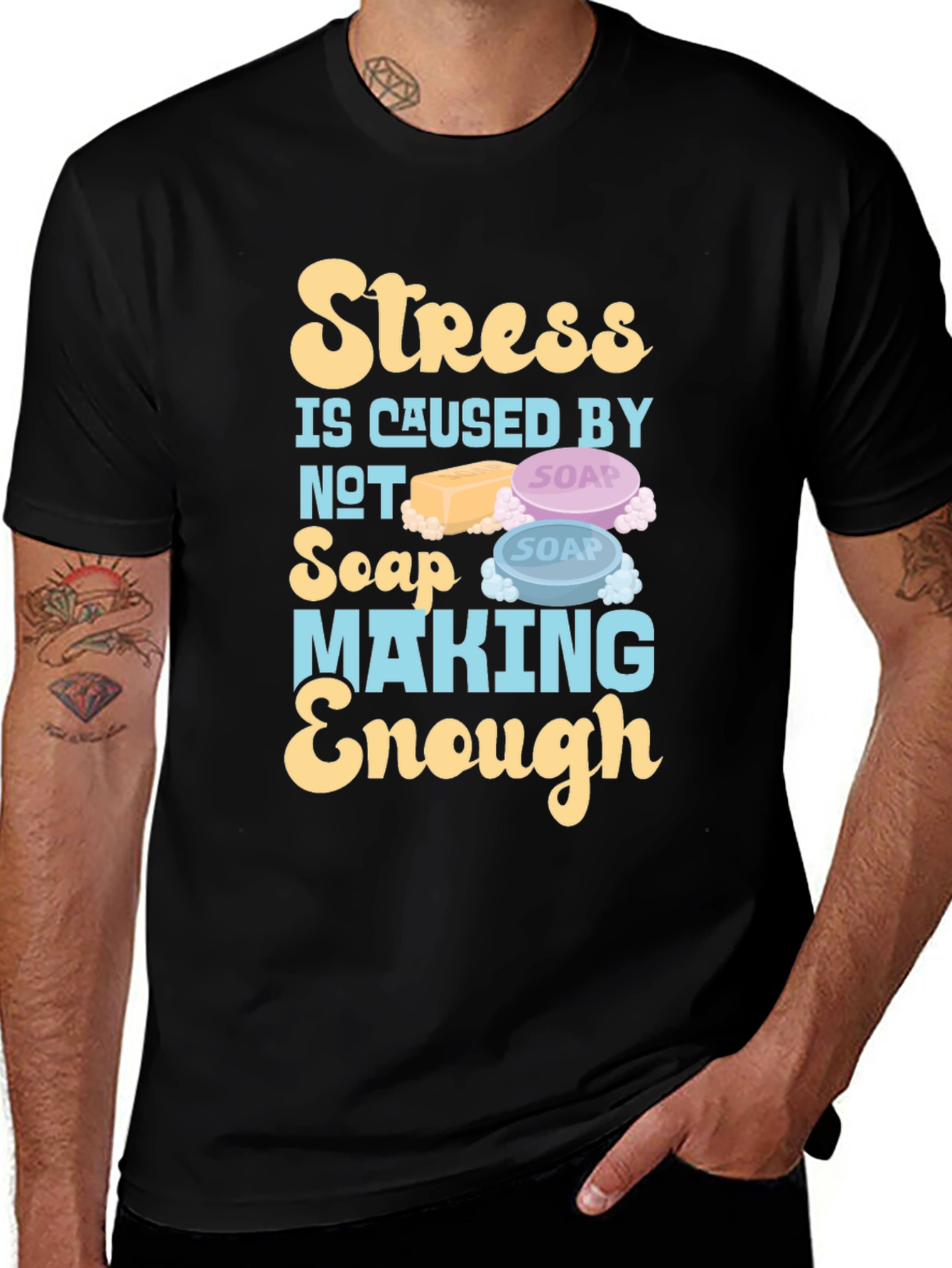 Variant 11 of Soap Making T-Shirt Stress Relief Funny Gift Tee