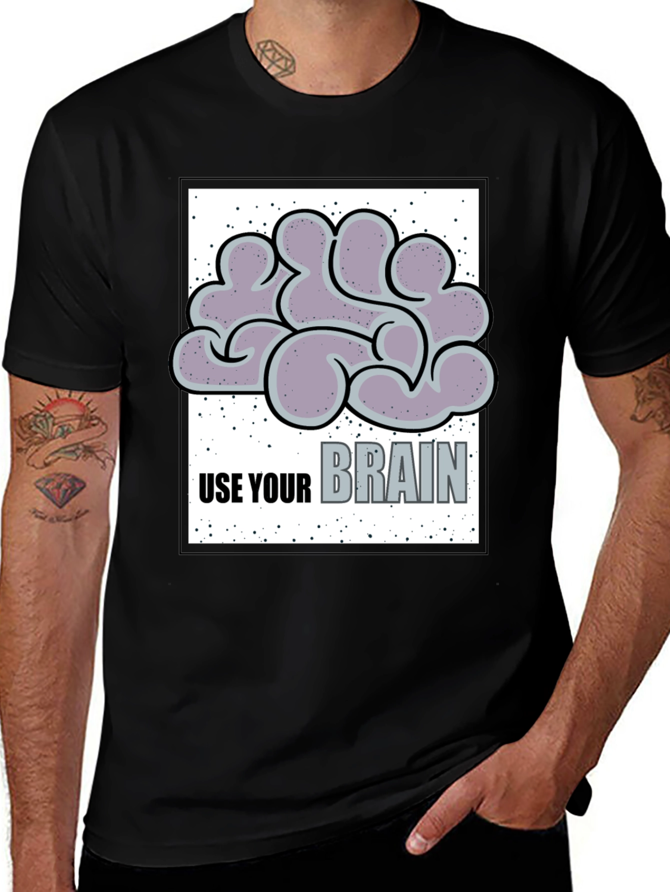 Variant 12 of Use Your Brain Graphic Print T-Shirt