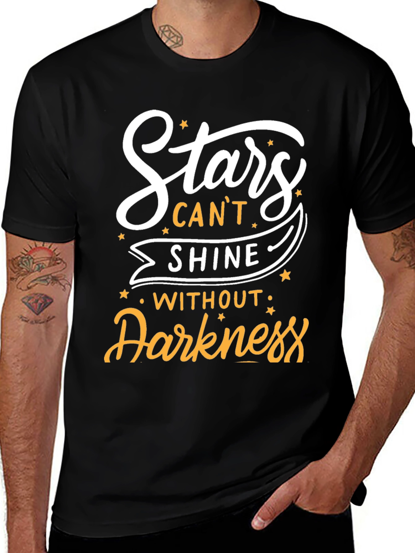 Variant 22 of Stars Can't Shine T-Shirt - Inspirational Design