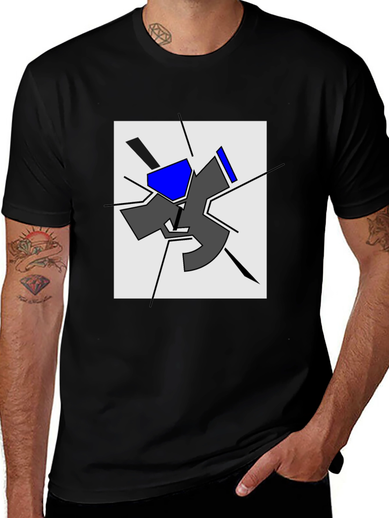 Variant 22 of Abstract Geometric T-Shirt - Modern Art Tee