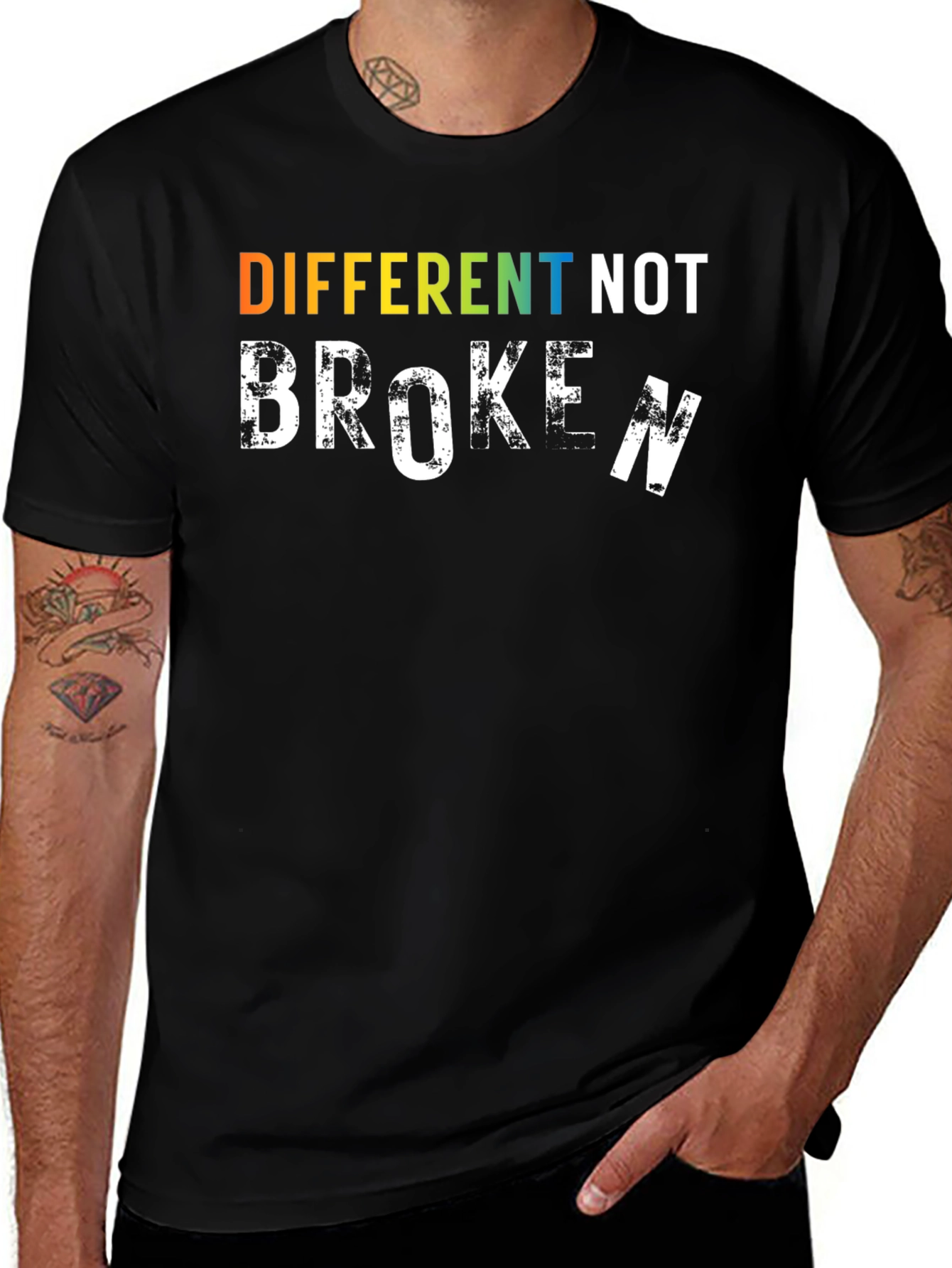 Different Not Broken T-Shirt - Positive Statement Tee