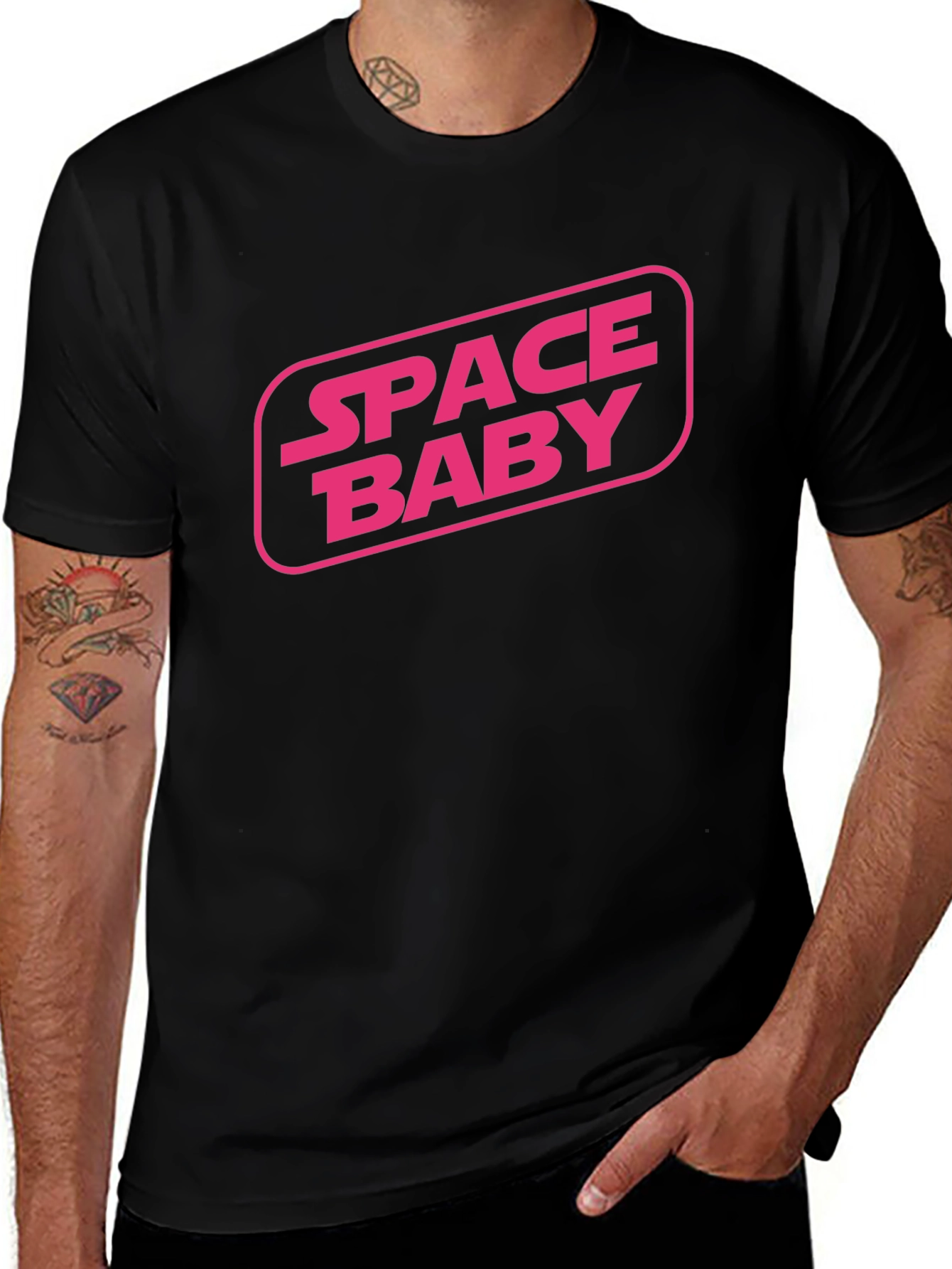 Variant 17 of Space Baby Graphic Tee - Black