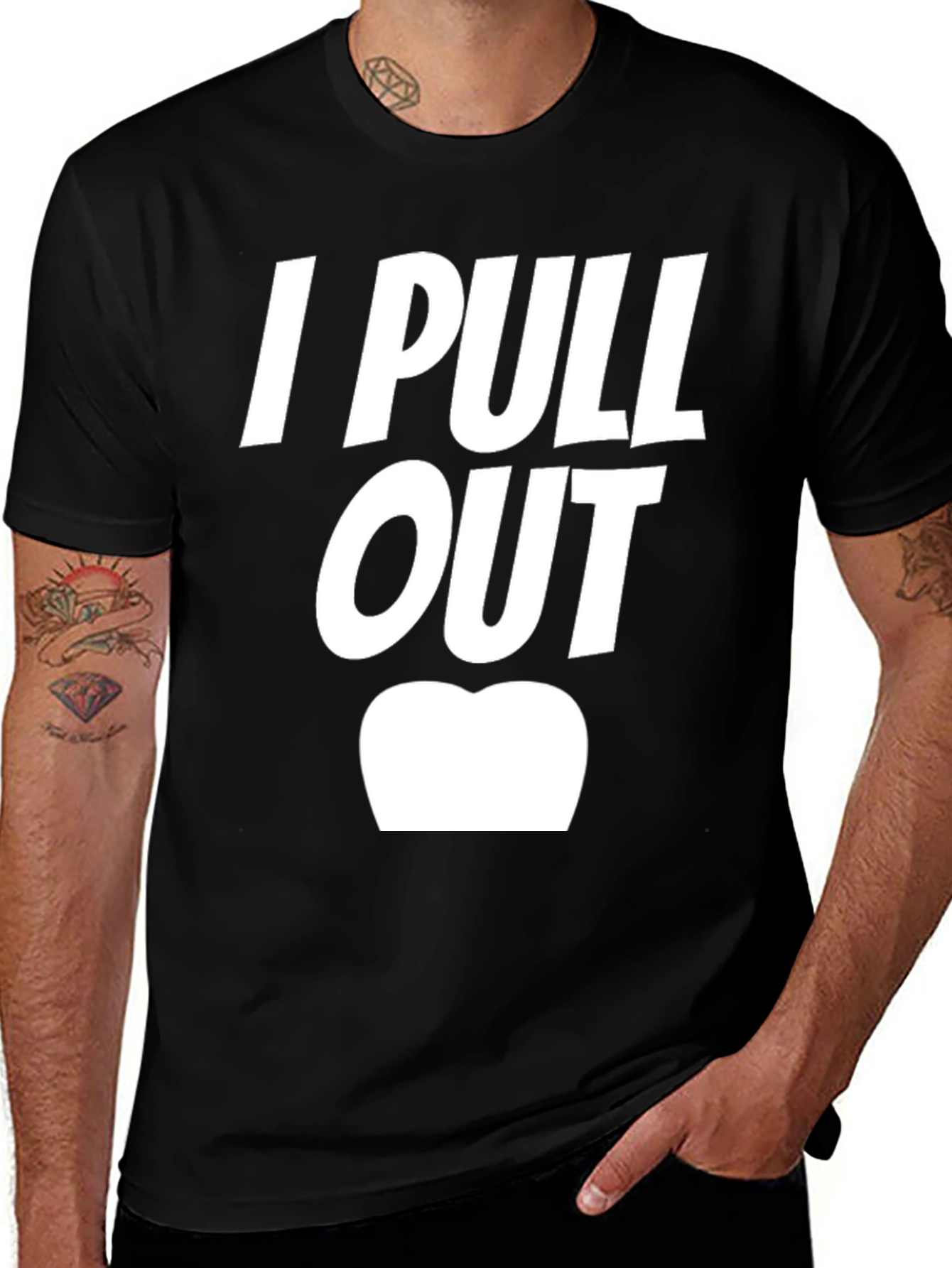 Variant 26 of Funny "I Pull Out" Tooth Graphic Novelty T-Shirt