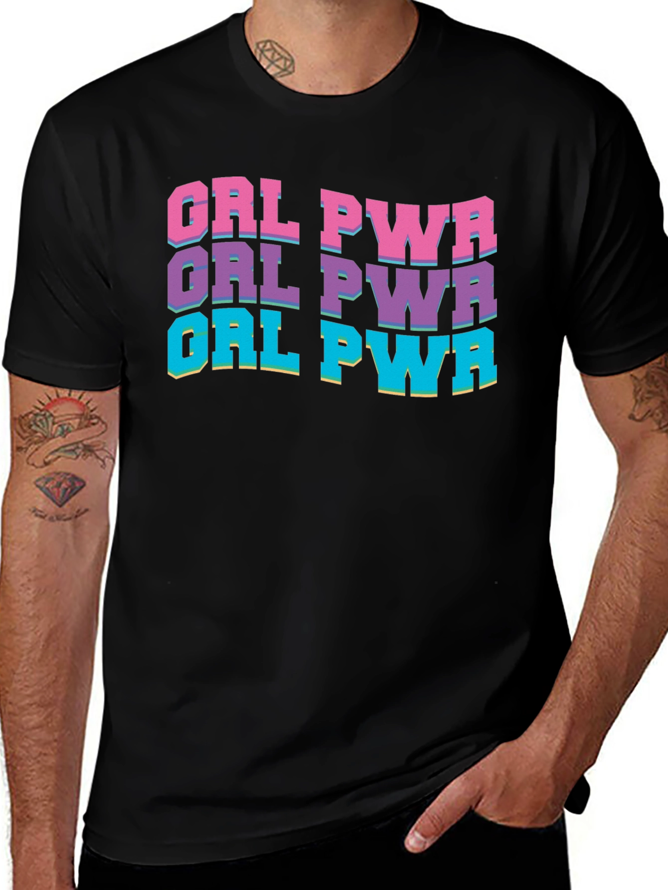 Girl Power Graphic Tee - Black