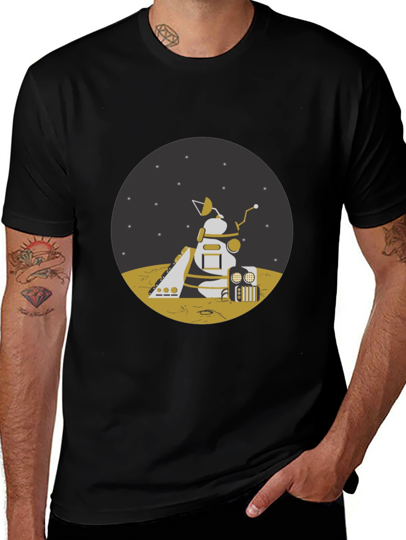 Variant 28 of Lunar Rover T-Shirt - Space Exploration Tee