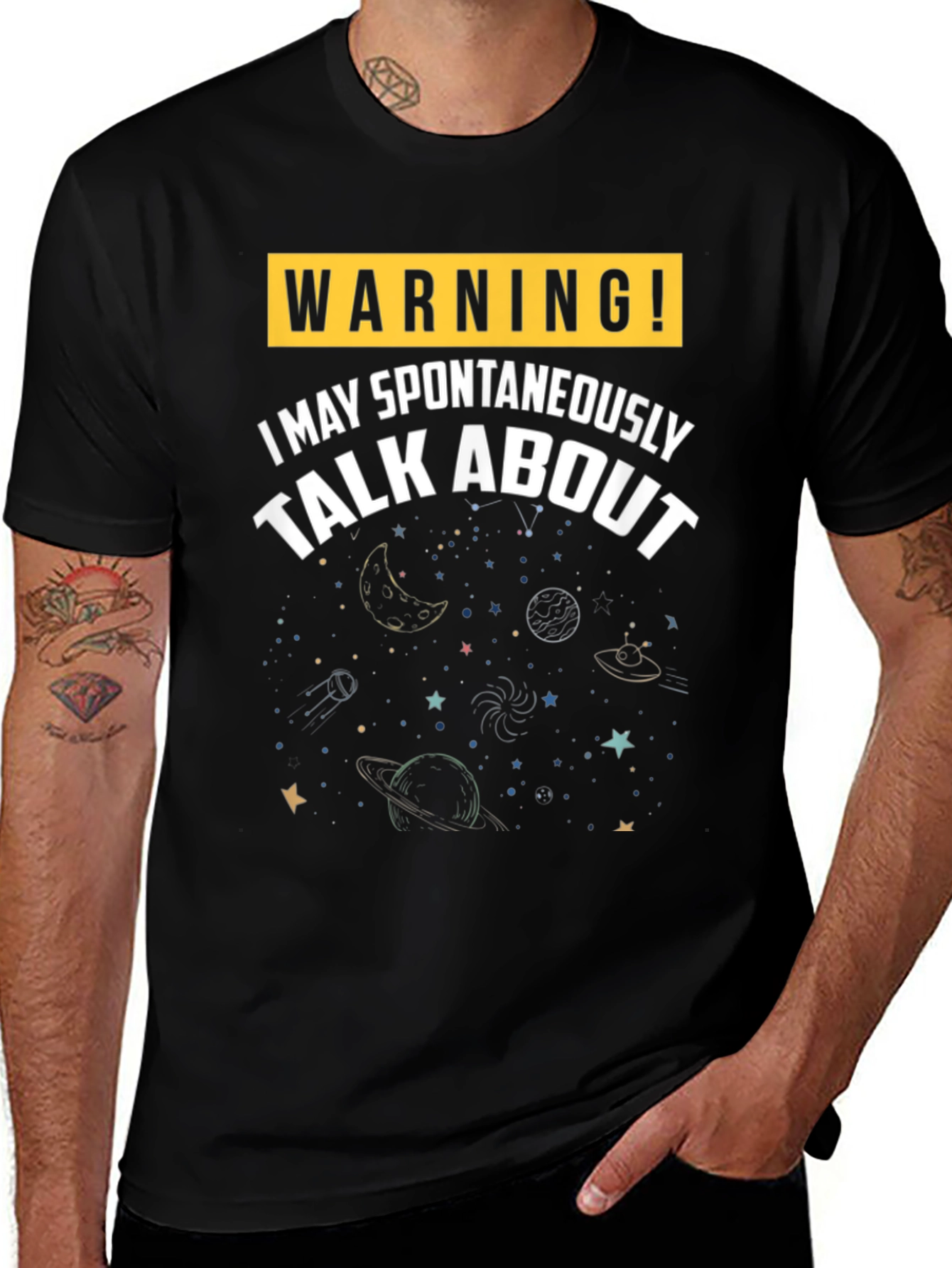 Variant 29 of Warning! Spontaneous Space Talk T-Shirt