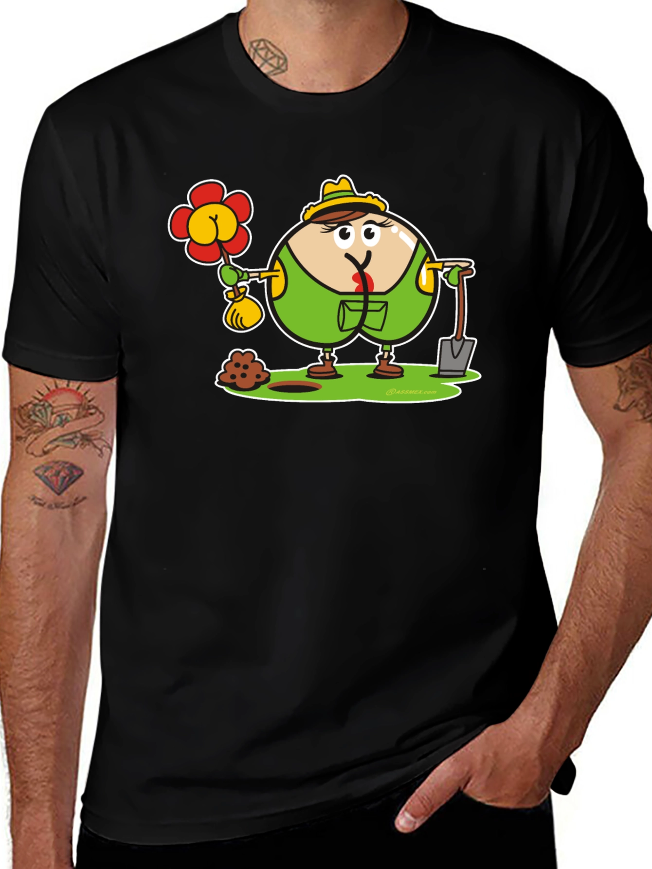 Variant 28 of Funny Gardener Cartoon T-Shirt
