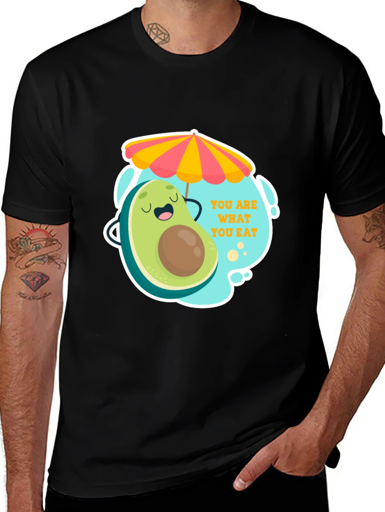 Variant 8 of Funny Avocado Graphic Tee - You Are What You Eat!