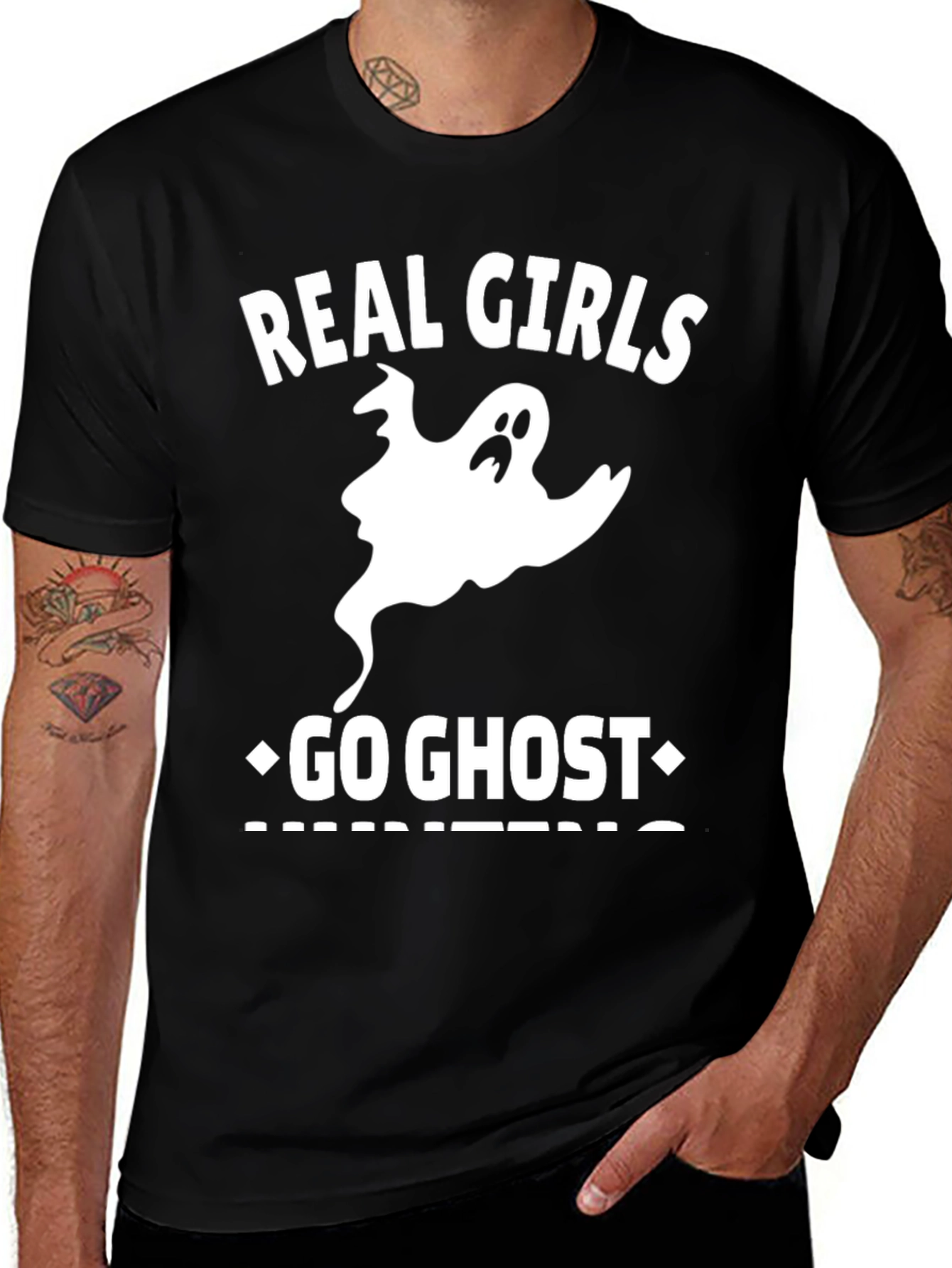 Variant 25 of Real Girls Go Ghost Hunting T-Shirt - Halloween Tee