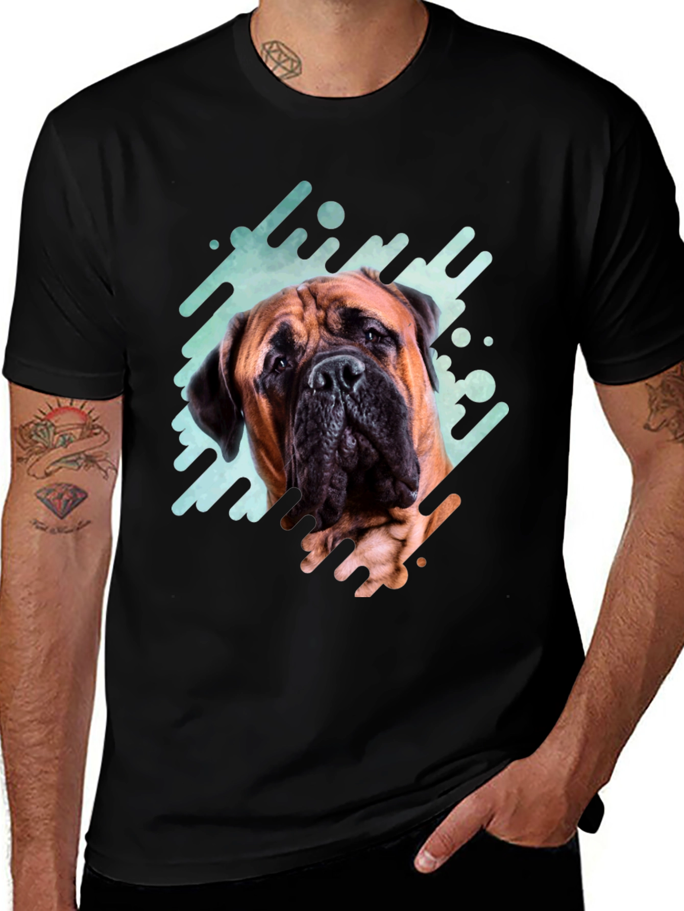 Bullmastiff Graphic Tee - Men's Black T-Shirt