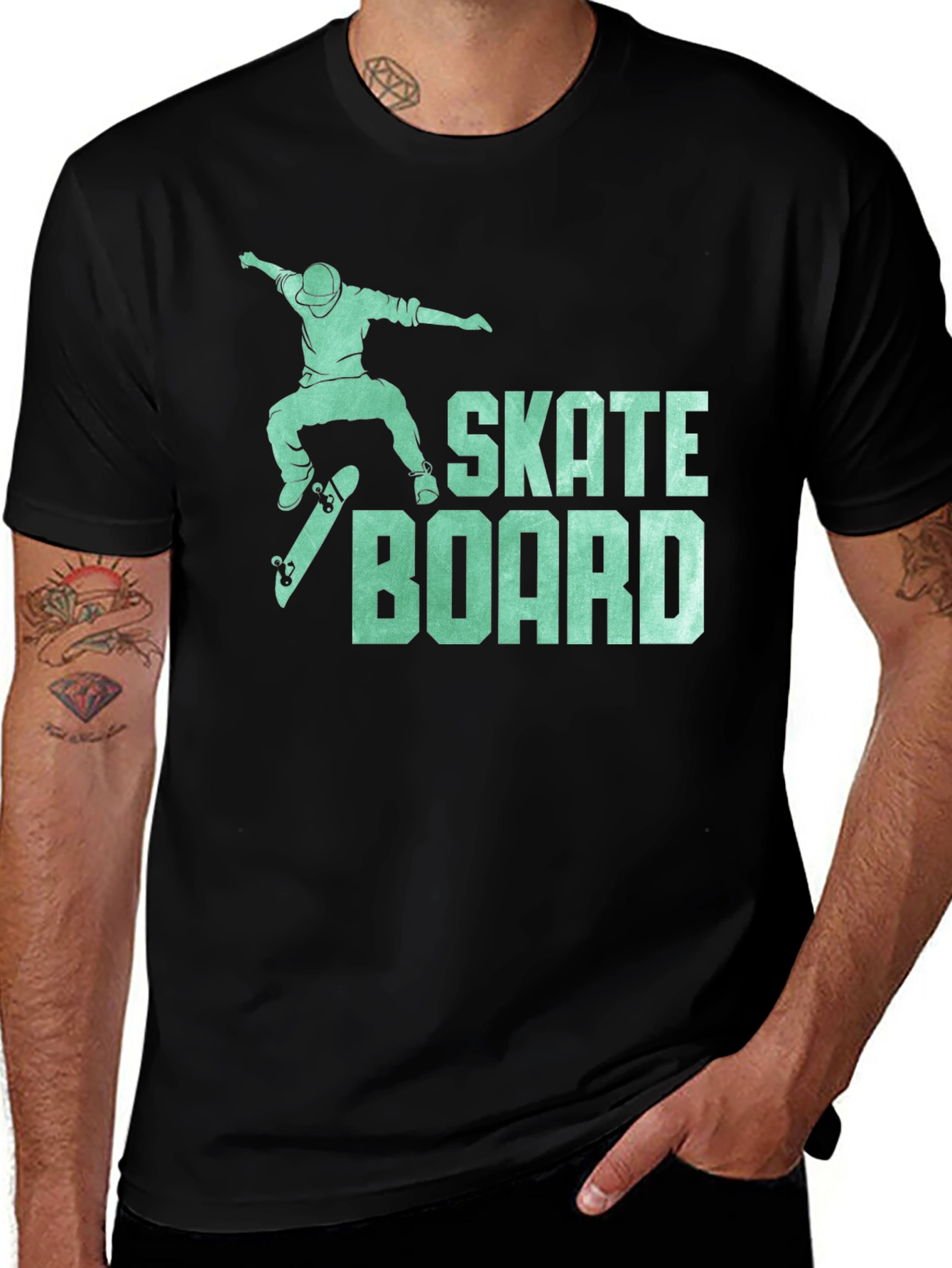 Variant 7 of Skateboard Graphic Tee - Cool Casual Shirt