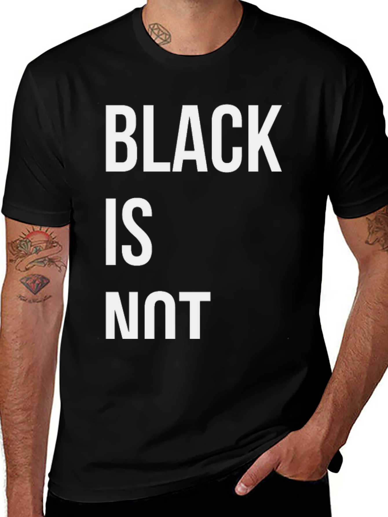 Variant 6 of Statement Graphic Tee - Black is NOT