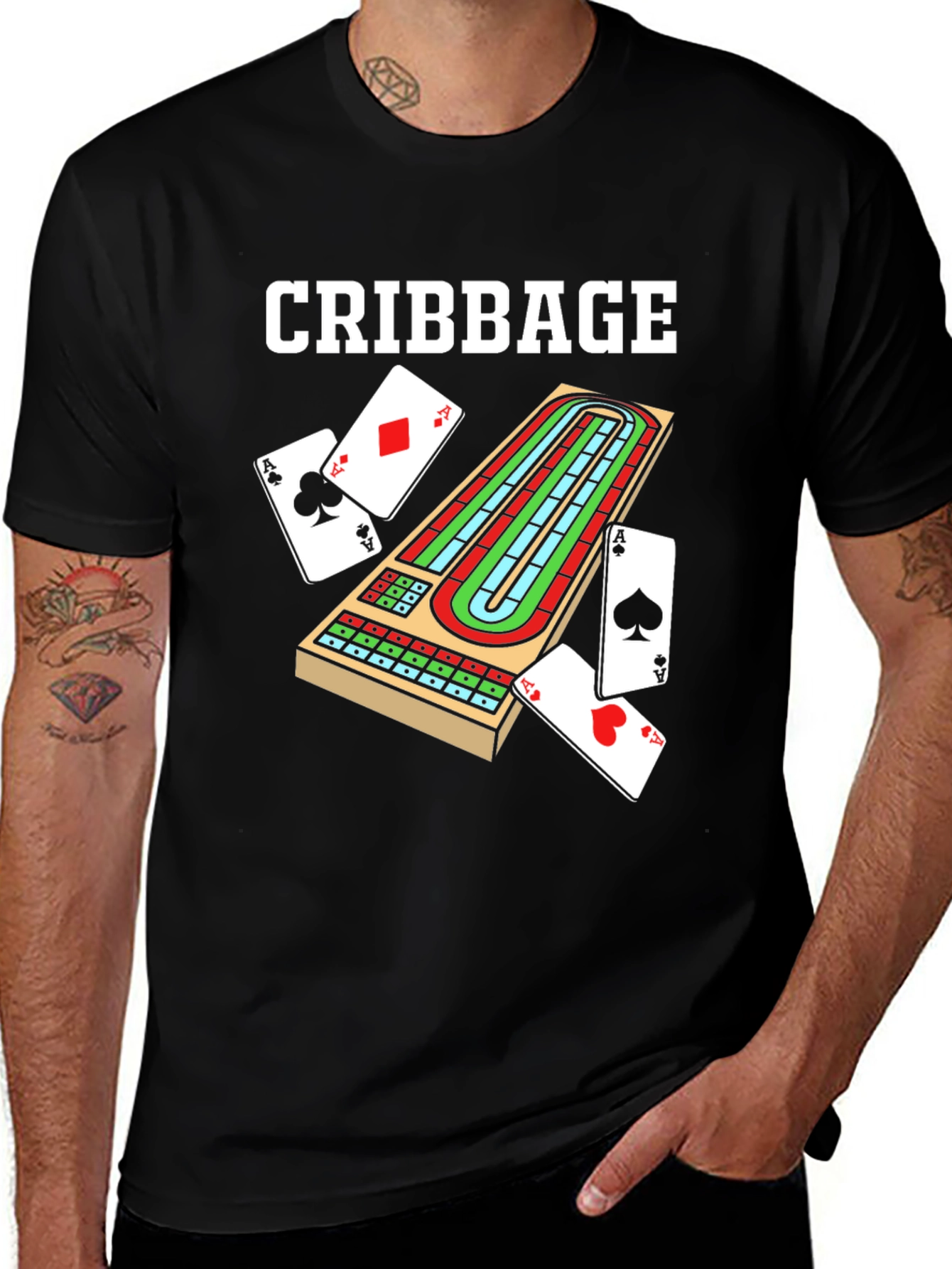 Variant 21 of Cribbage Board T-Shirt Game Night Apparel