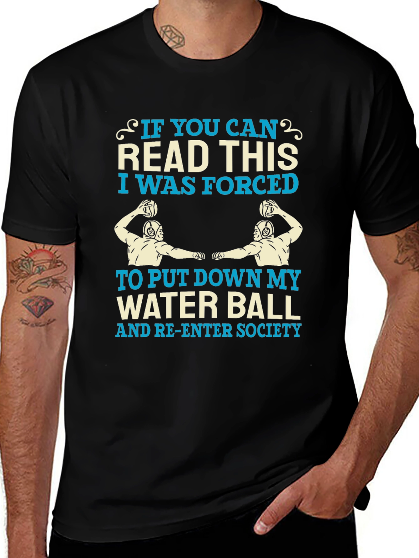 Variant 7 of Water Polo T-Shirt - Forced to Re-Enter Society