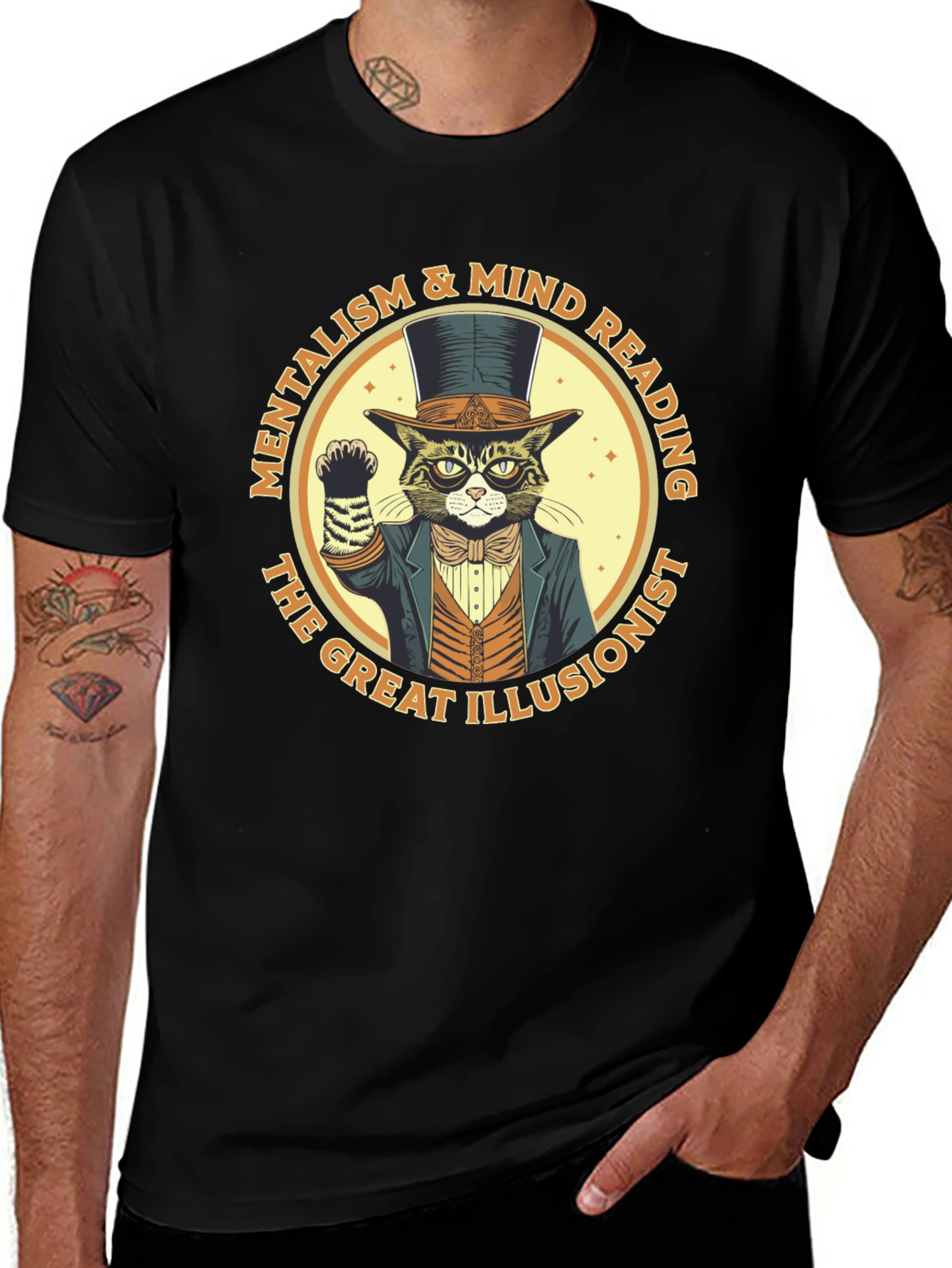 Variant 16 of Mentalism & Mind Reading Cat T-Shirt