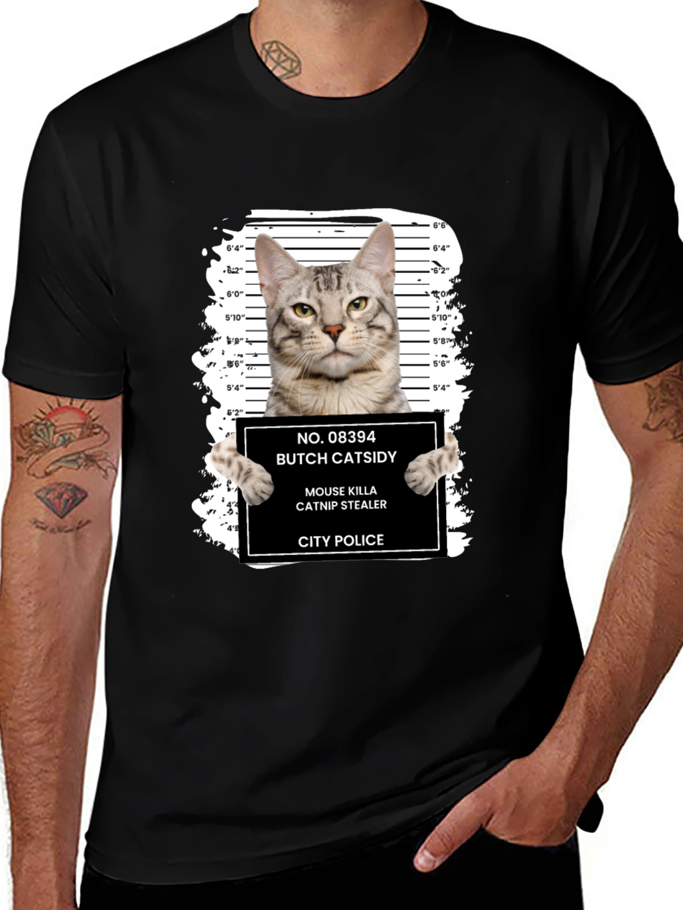 Black Butch Catsidy Mugshot T-Shirt main image