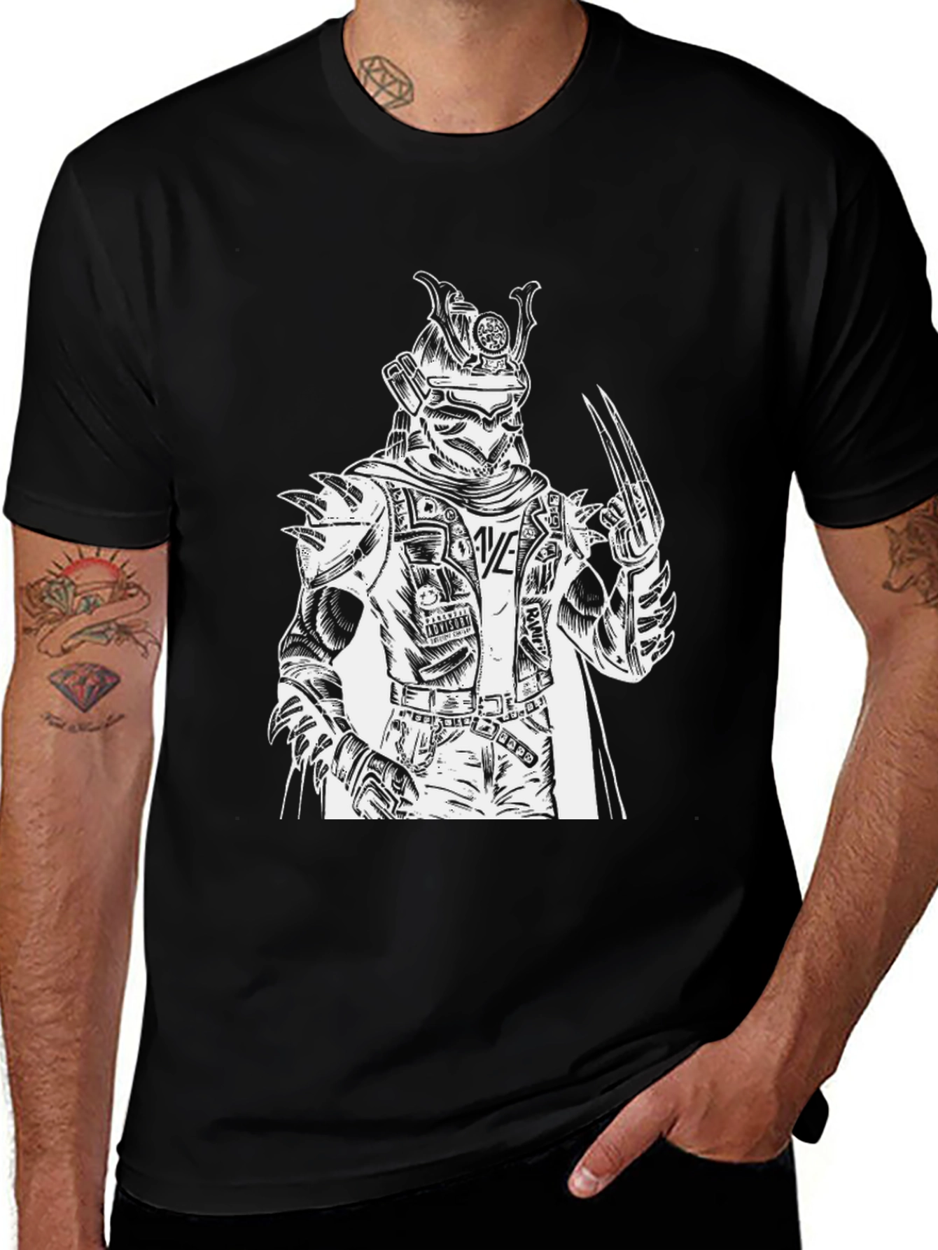 Variant 26 of Samurai Ninja Wolverine Black T-Shirt