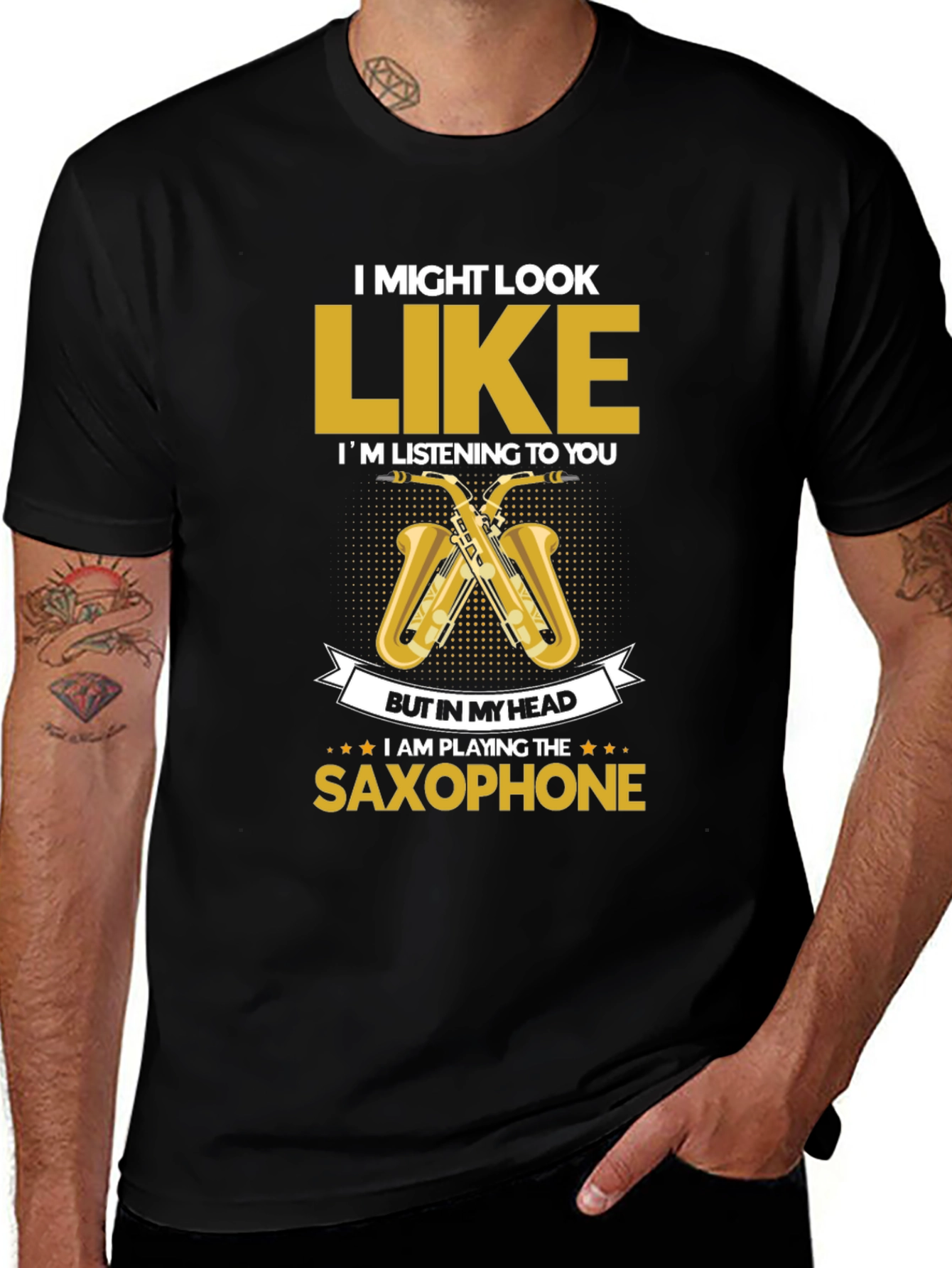 Variant 8 of Saxophone Player T-Shirt - Musician Novelty Tee